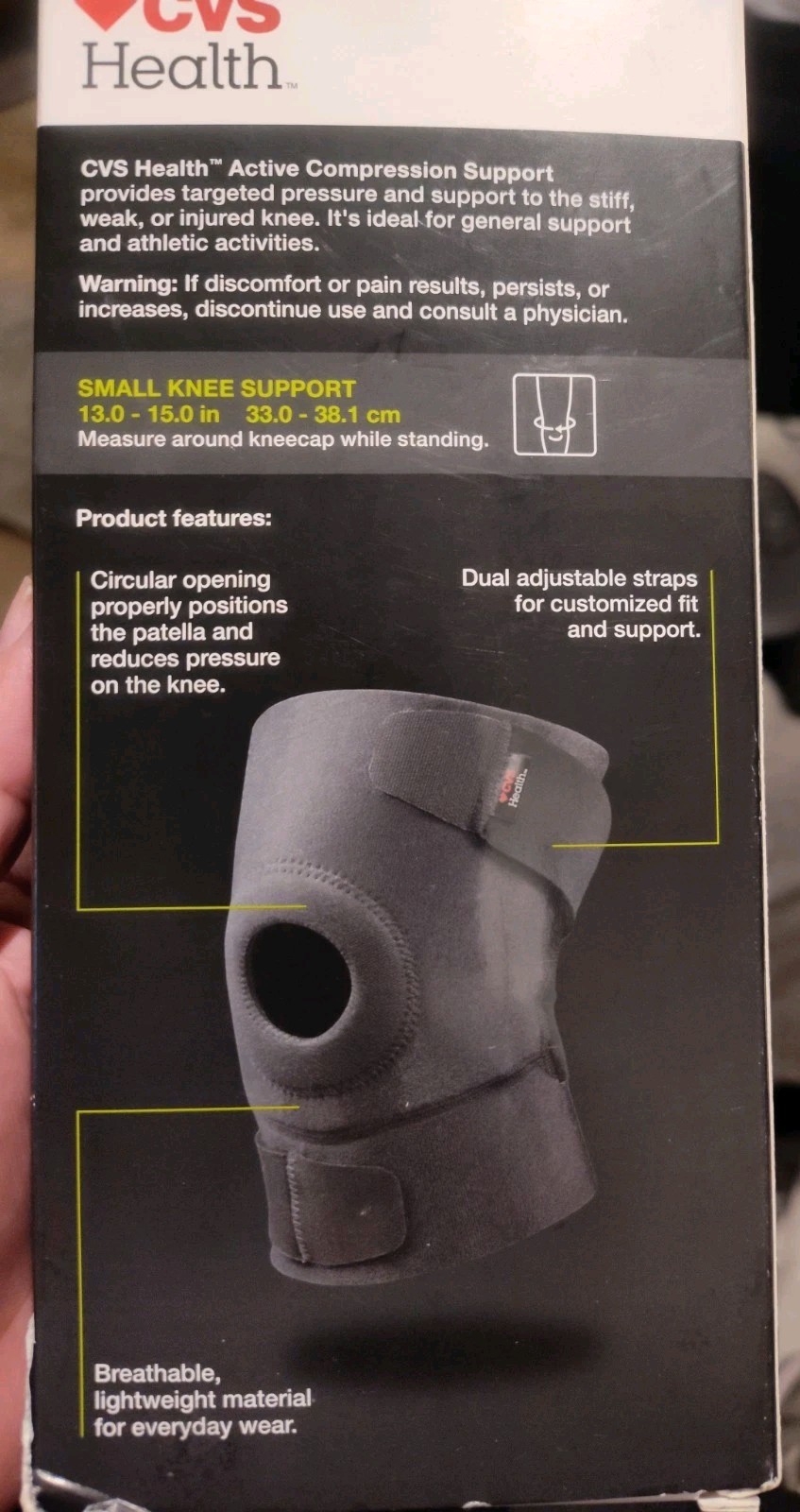 CVS Health LARGE Moderate Knee Support Active Compression Support (Price Each)