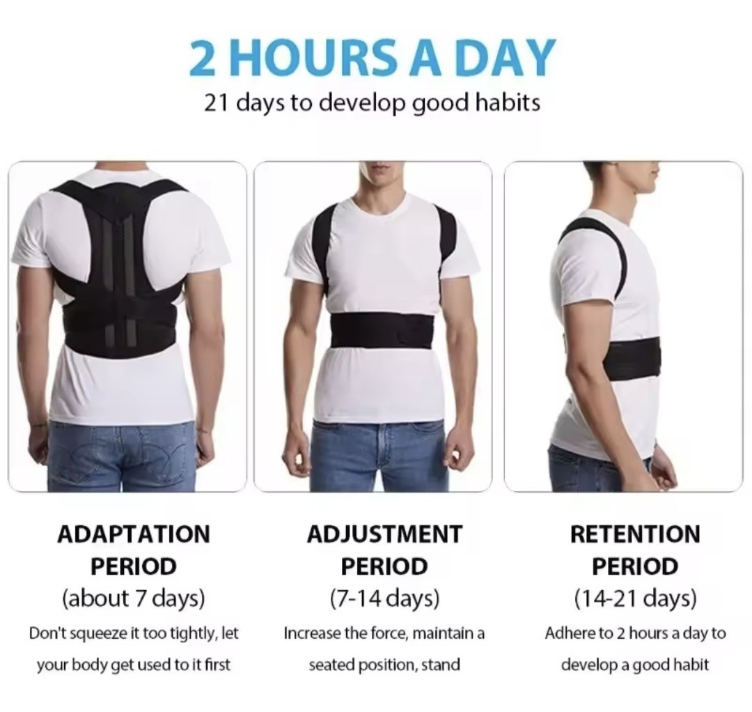 1 Reinforced Belt Lumbar Column Posture Corrector Vest Adjustable Back Support