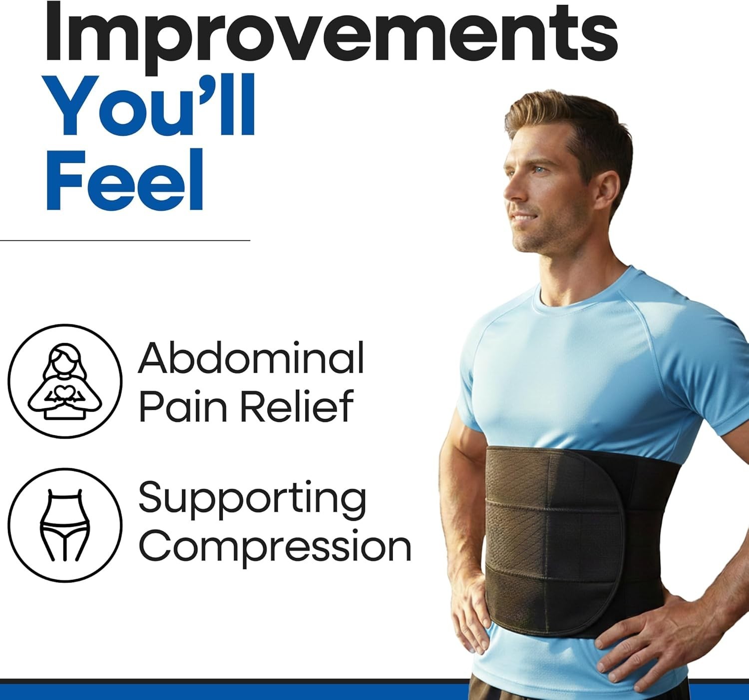 Breathable XXL Abdominal Binder – Stomach Support for Tummy Tuck & C-Section