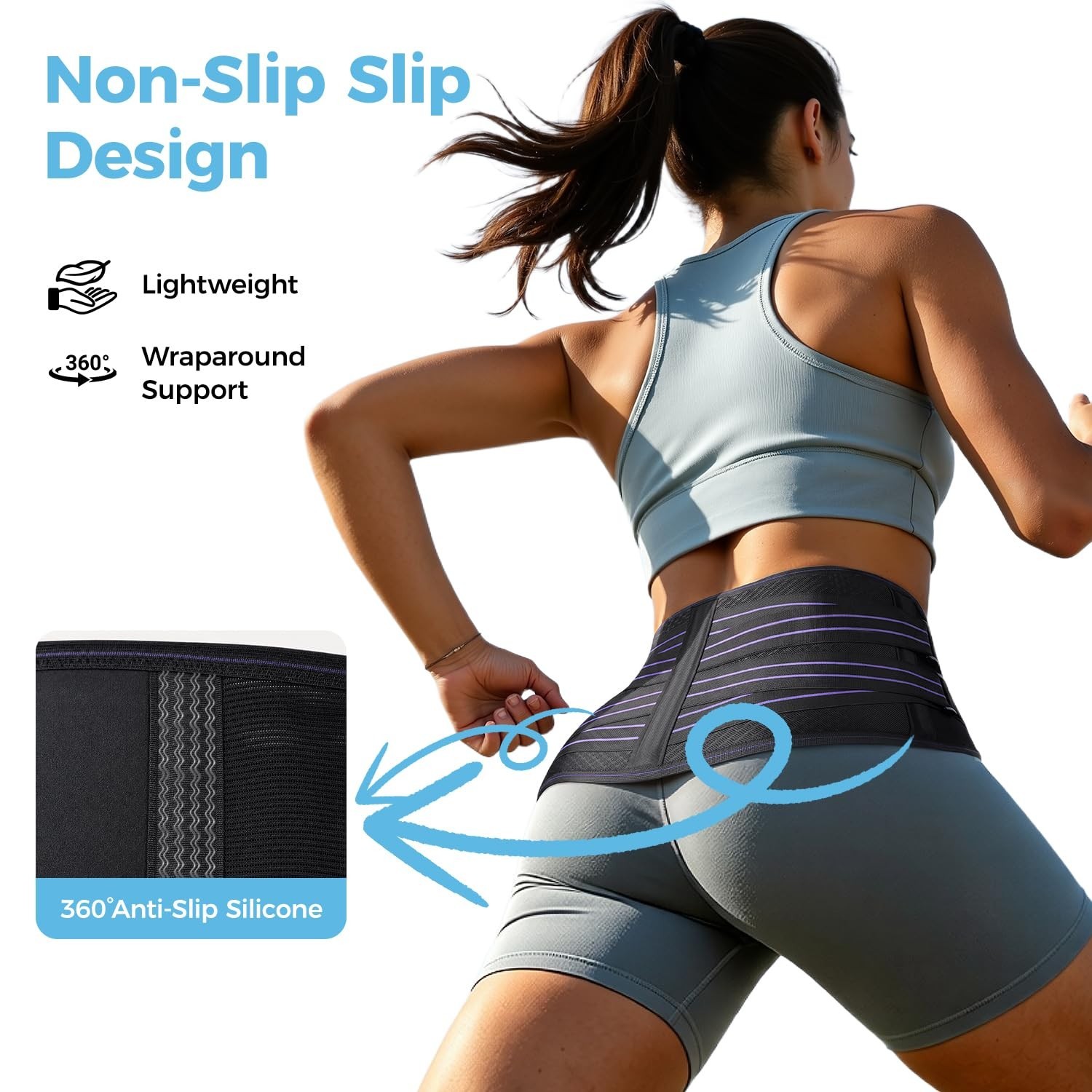 Sacroiliac SI Hip Belt for Women and Men, Adjustable Breathable Hip Brace-M |…