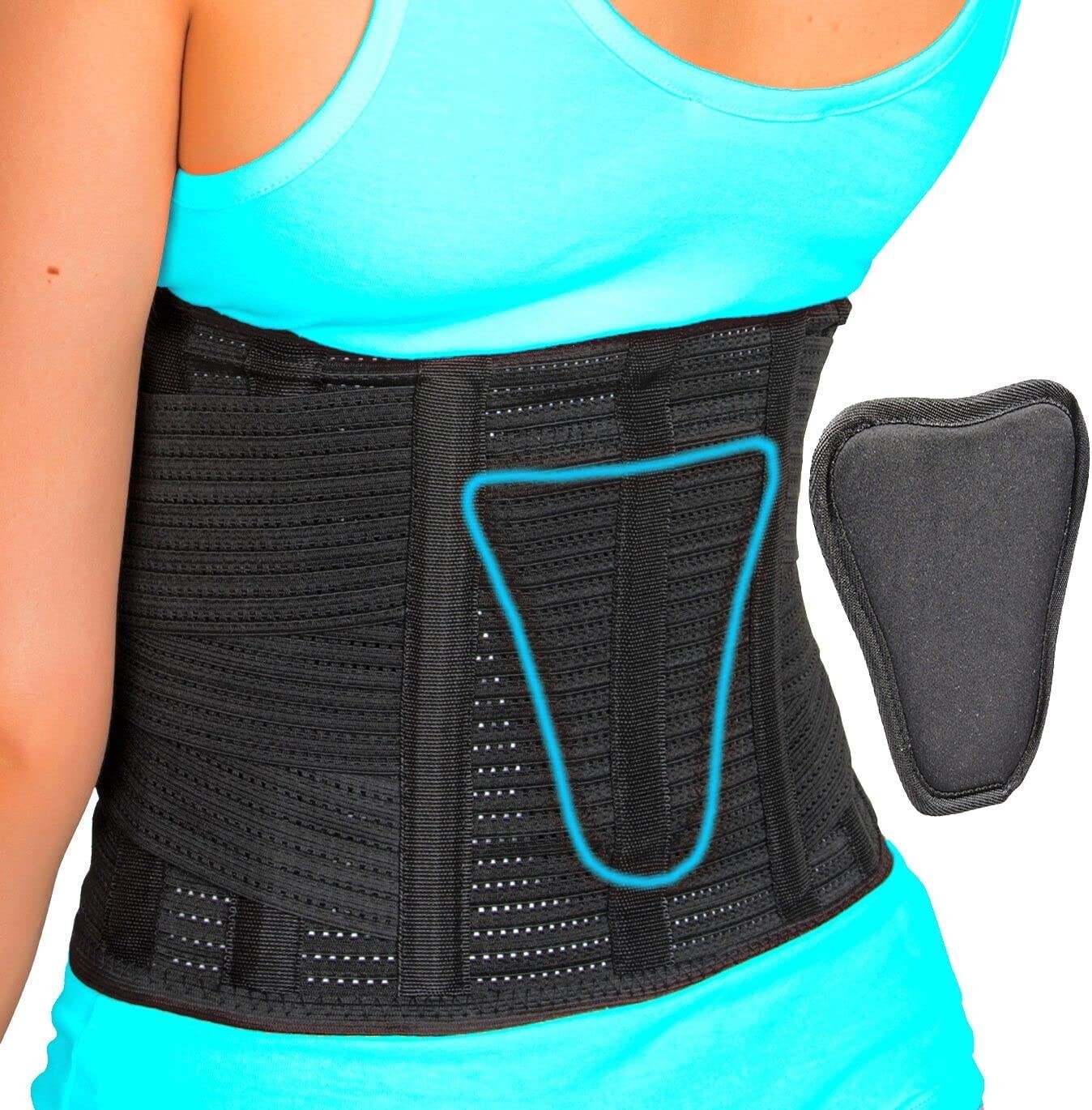 AVESTON Back Brace for Lower Back Pain Relief 6 ribs Belt – OPEN BOX