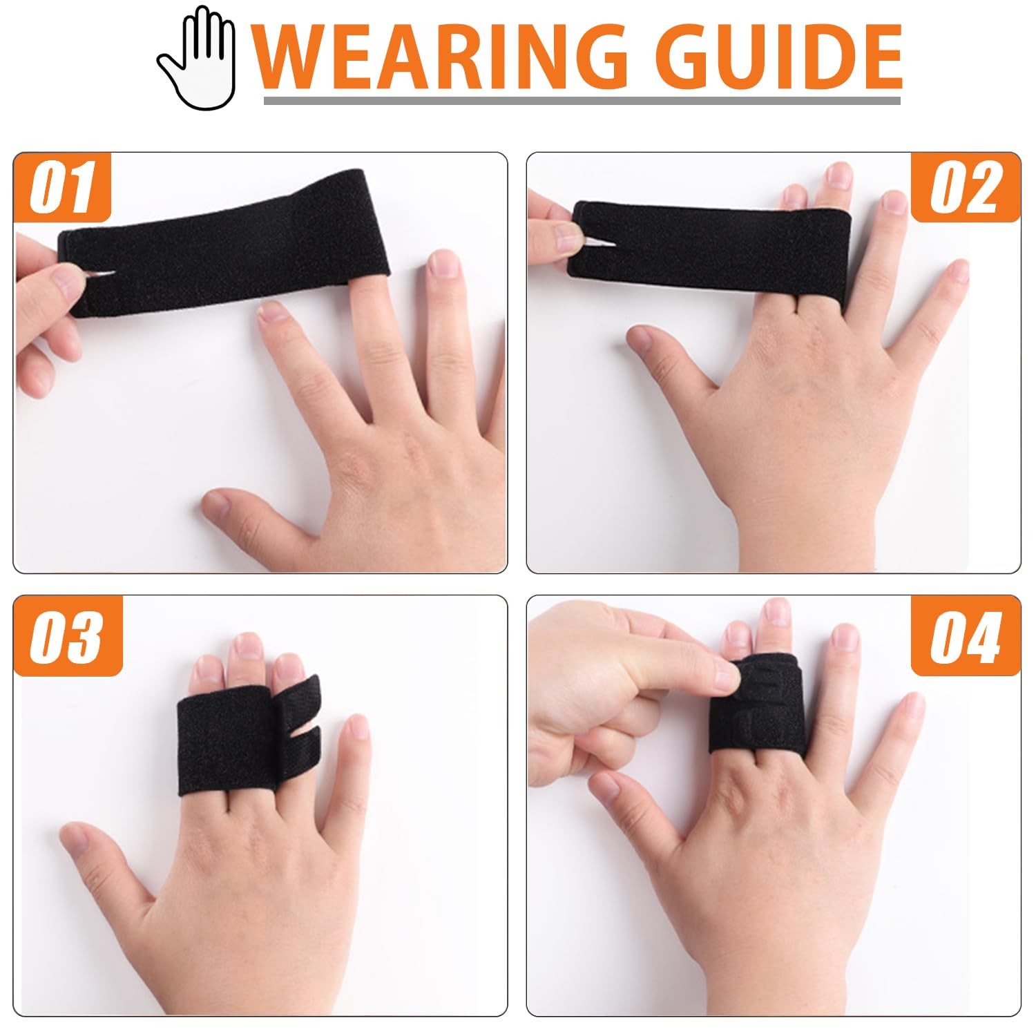 Finger Splints, 2PCS Splint, Compression Support Large, Double