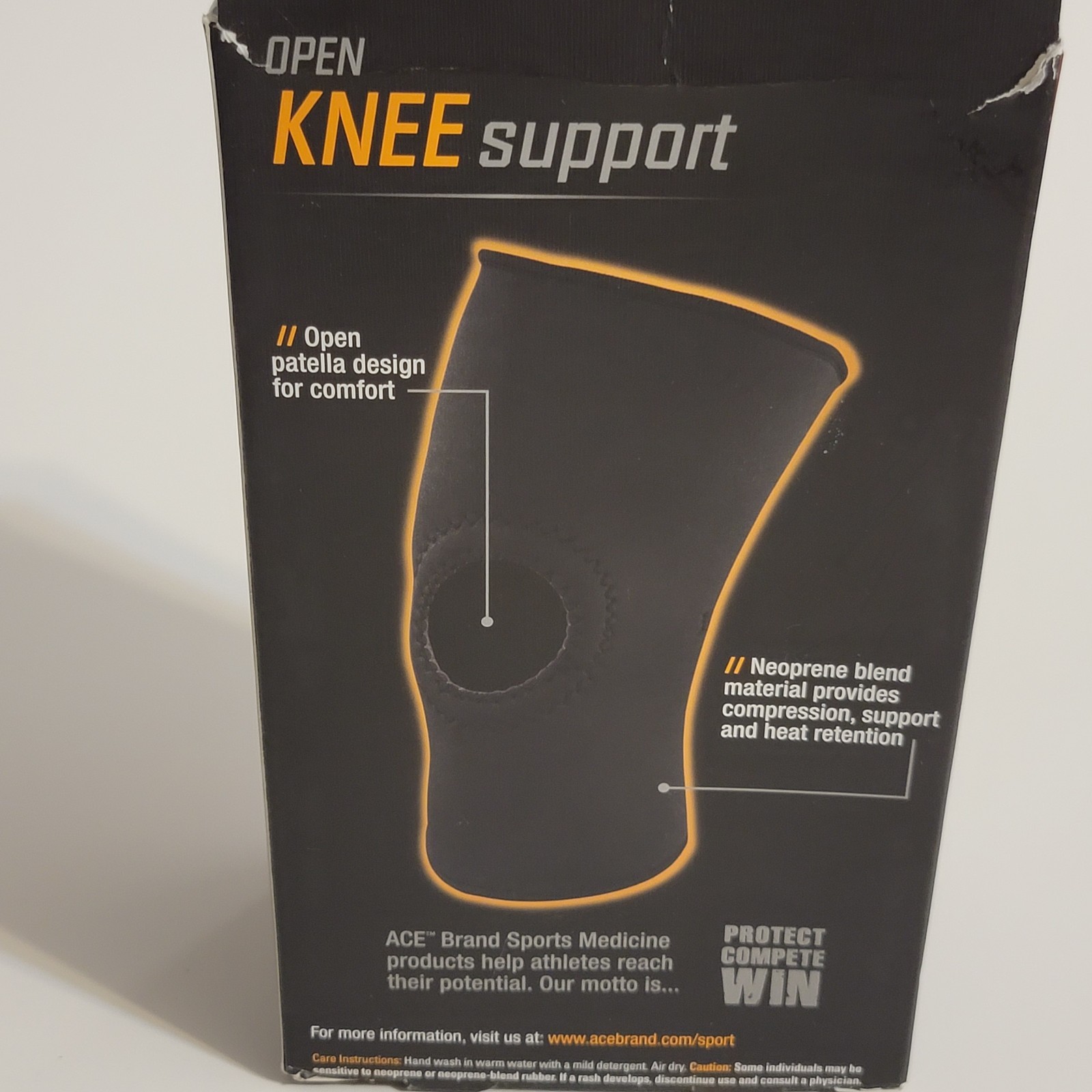 ACE Compression OPEN Knee Support ~ Mild Support, All Sports, Size XL