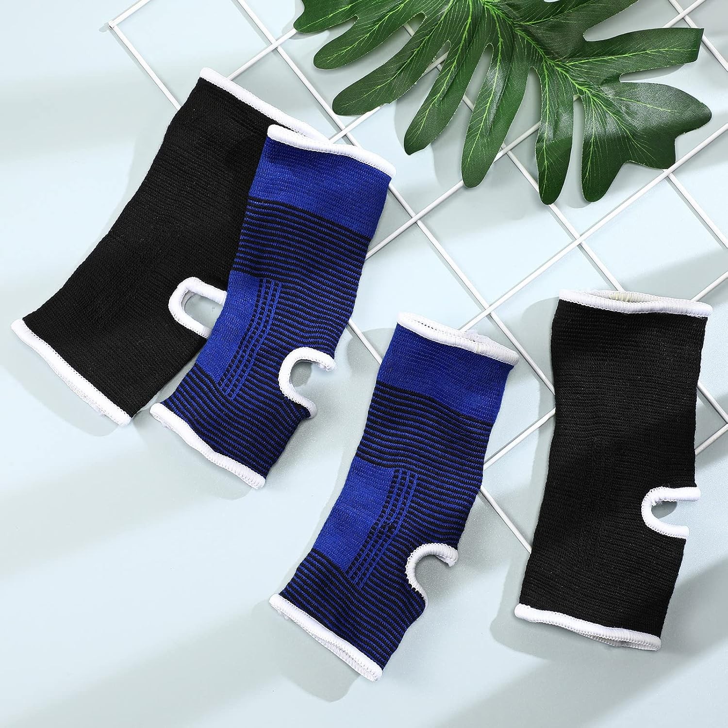 4 Pieces/ 2 Pair Kids Ankle Support Brace Elastic Kids Compression Socks Knitted