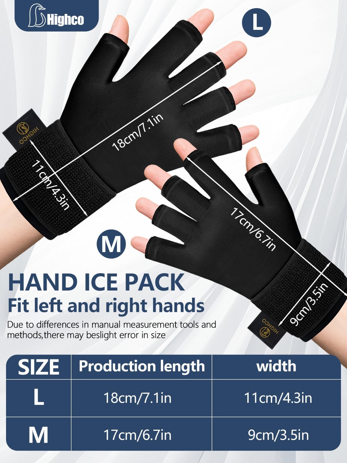 2 Pack Adjustable Ice Gloves for Arthritis Pain Relief – Hot & Cold Therapy Gel