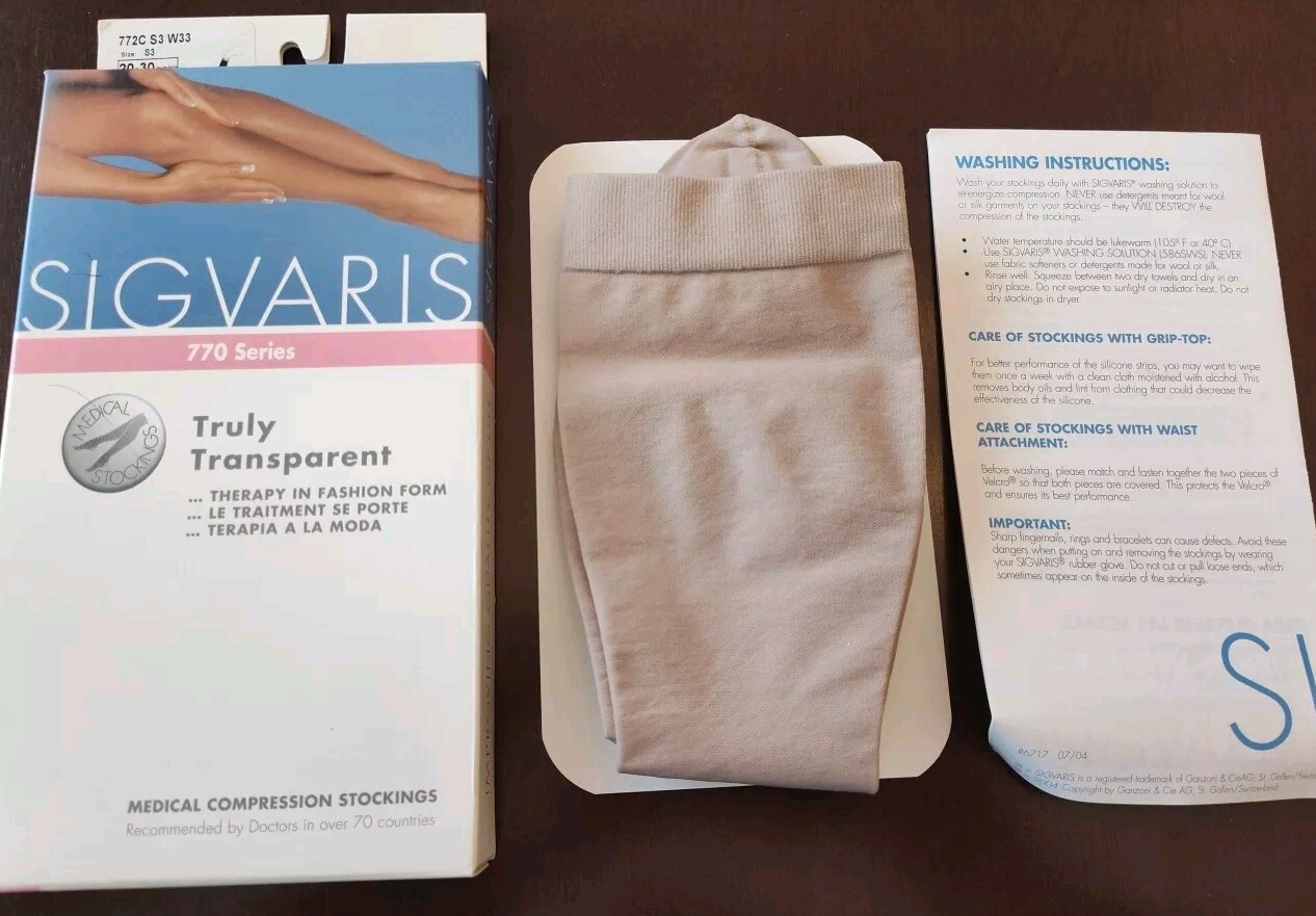 Sigvaris 770 Truly Transparent 20-30 mmHg Women’s Pantyhose 772C S3 W33