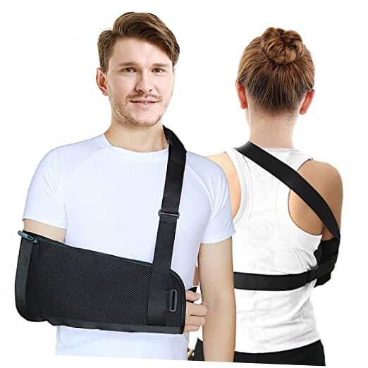 Arm Sling Shoulder immobilizer for Shoulder Injury with Back Updated Medium