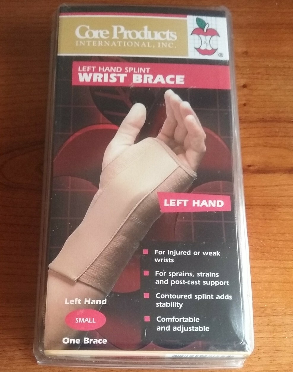 Core Products Wrist Brace Left Hand Splint Small. New.