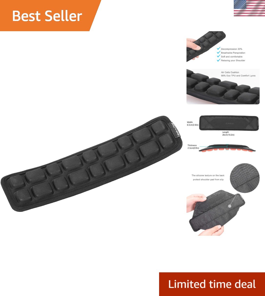 Shoulder Strap Pad with Air Cushion Shoulder Relief,Case Bag Strap Pad for La…