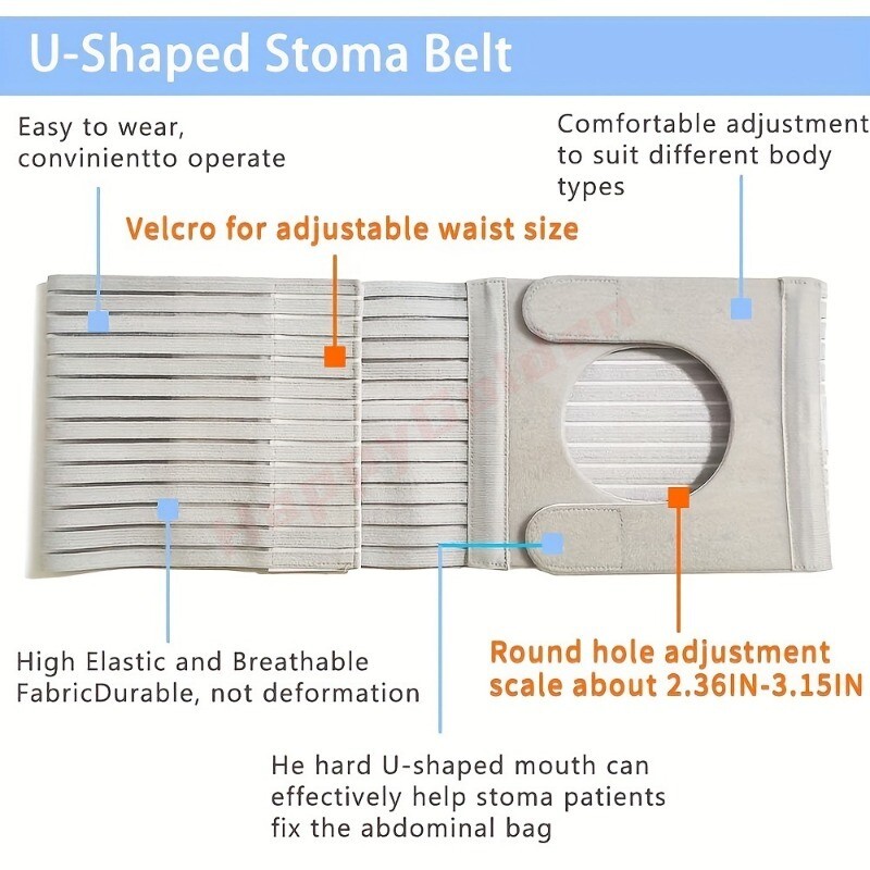 Abdominal Ostomy Belt Adjustable Stoma Support Portable Ileostomy Colostomy Belt