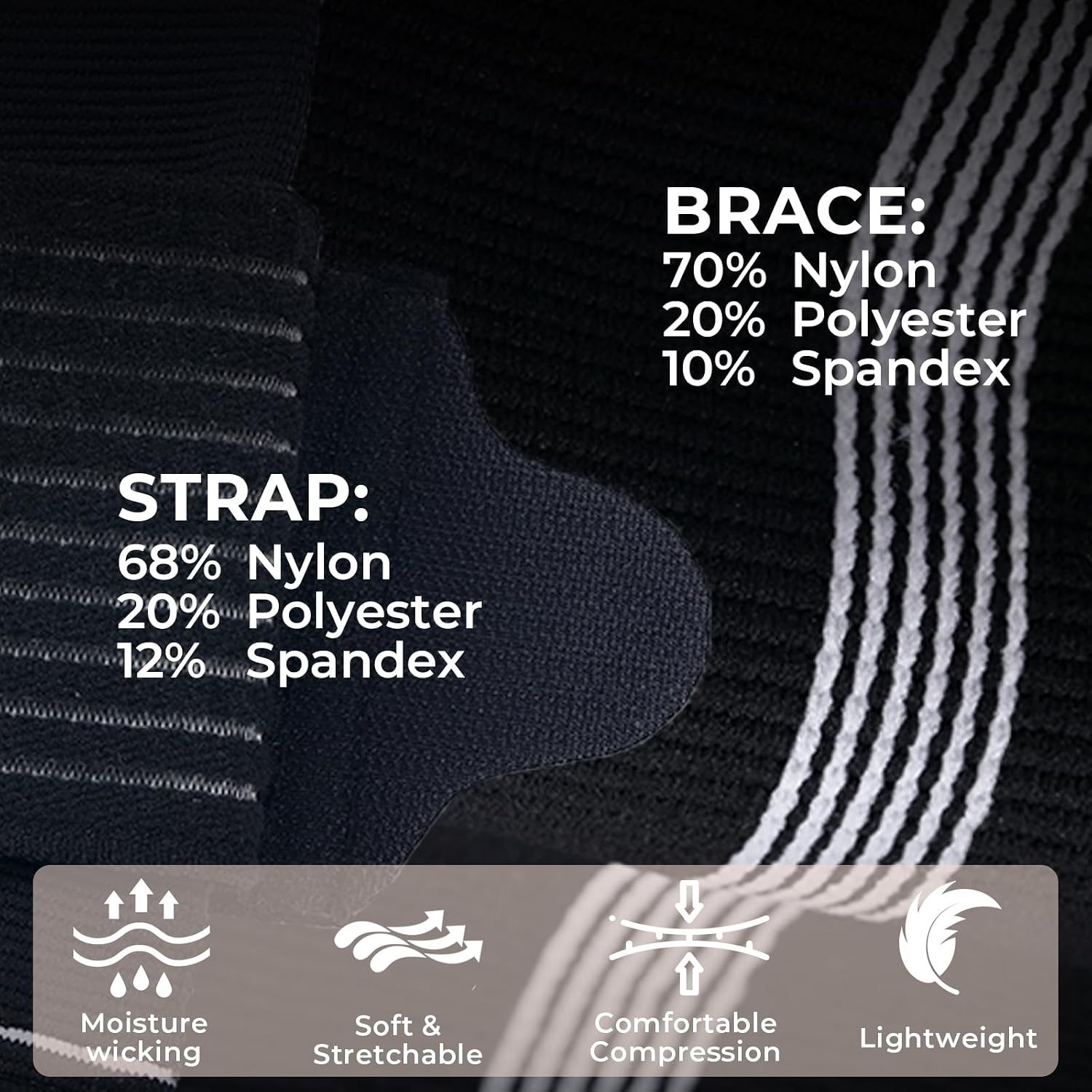 Lightweight Ankle Support Brace in Black – Size M for All Sports Activities