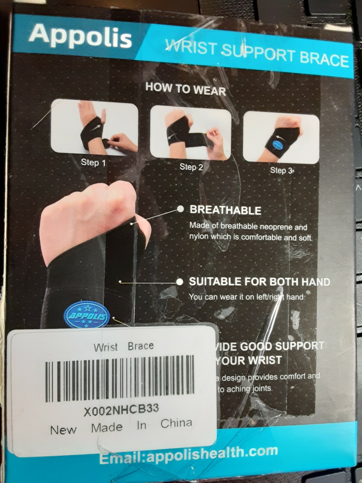 Appolis Wrist Support Adjustable Wrist Wrap. Suitable For Both Hands.