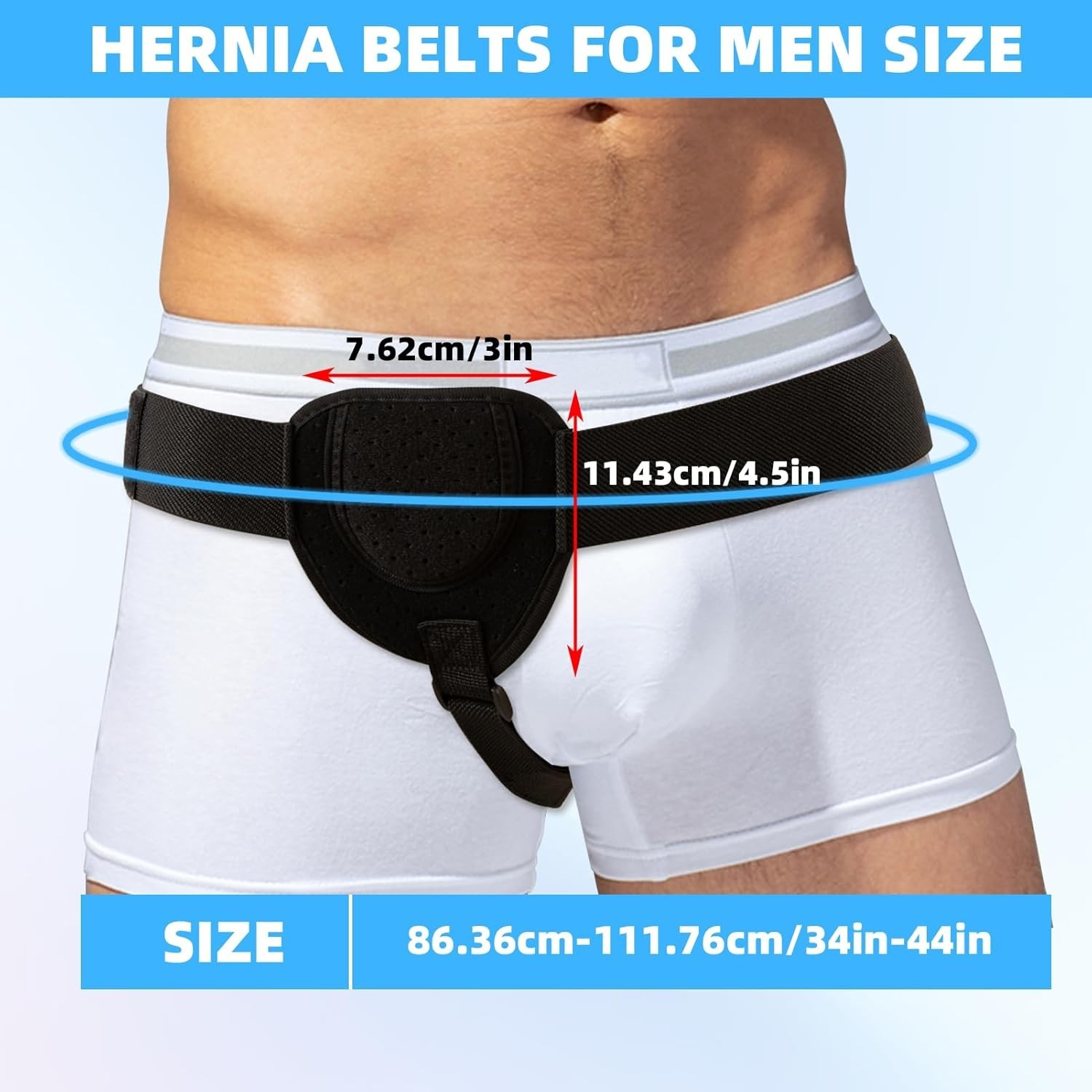 Hernia Belt for Men, Left or Right Inguinal Hernia Support Belt Pain Relief With