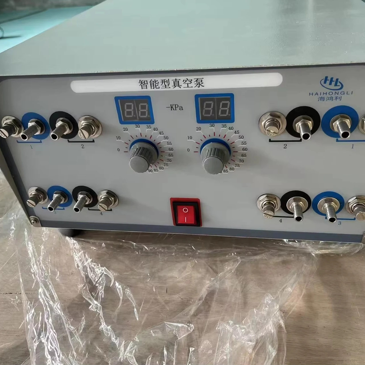 Digital Dual Channel Prosthetic Vacuum Pump 220V 300W -92KPa Desktop For Resin
