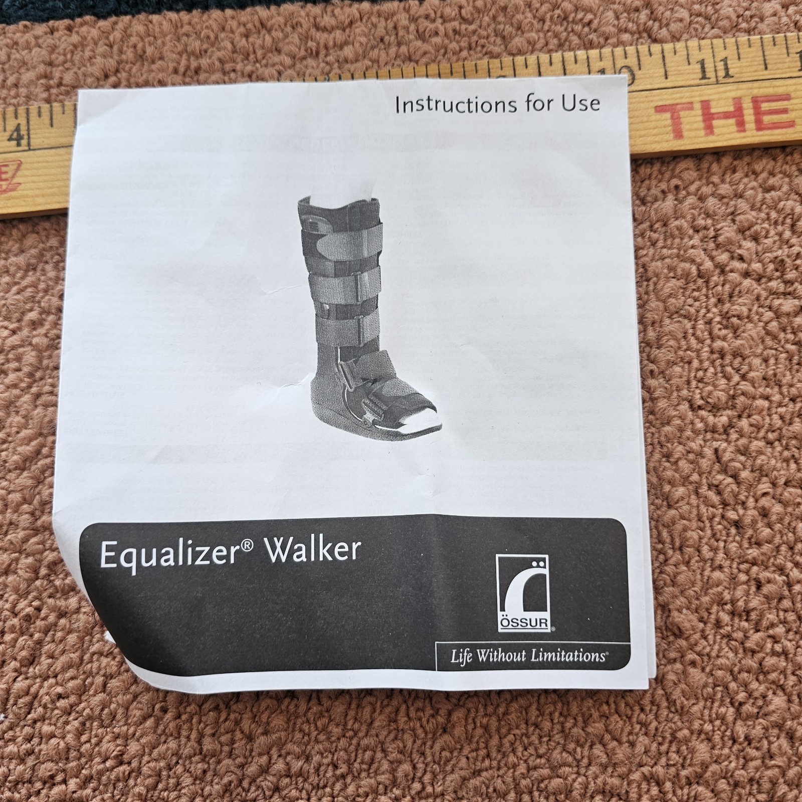 OSSUR W0200BLK Equalizer Walker Walking Boot Black XS Medical Padded ɓ9c