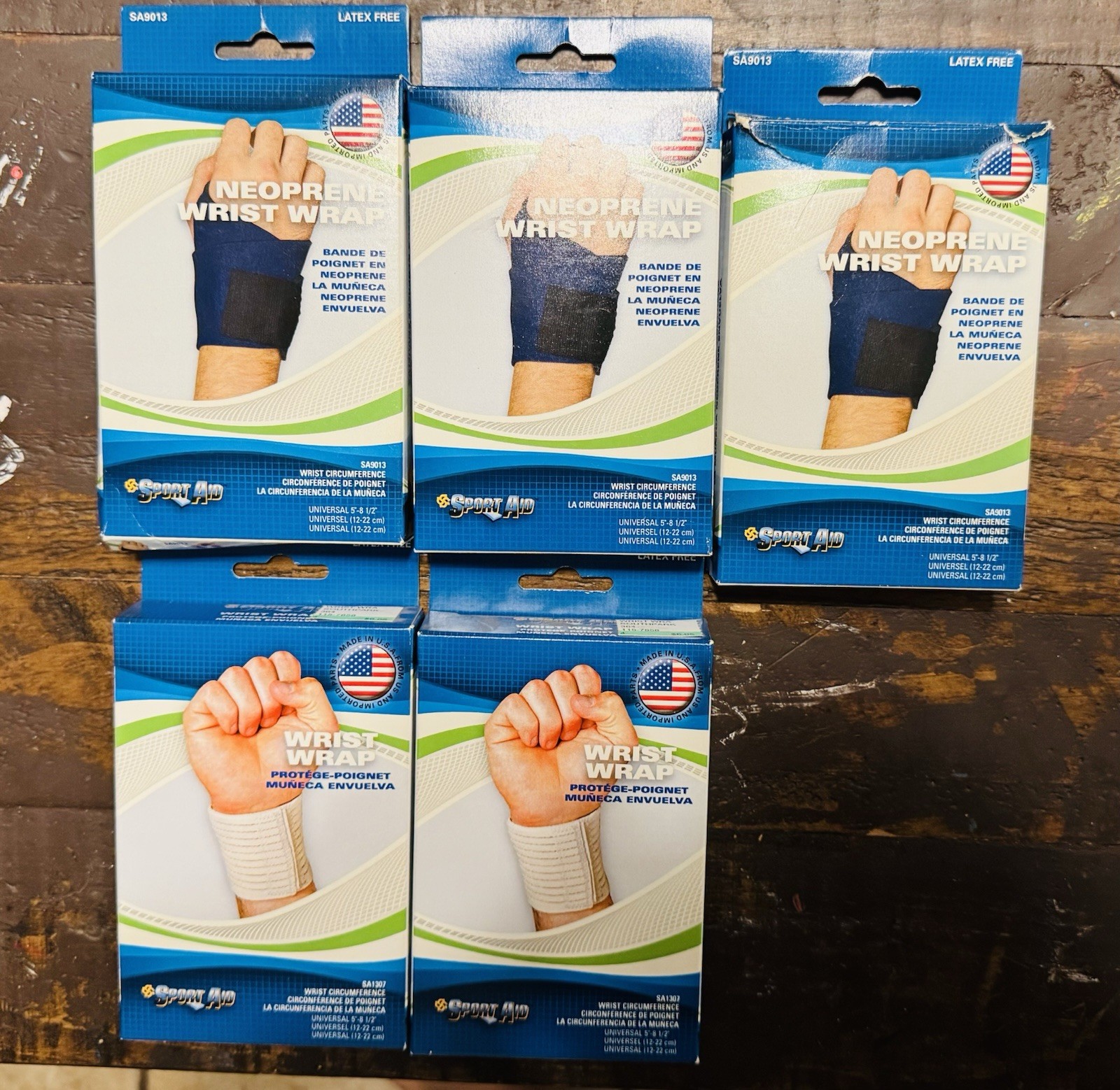NIB Sport-Aid NEOPRENE Wrist Wrap & Wrist Wrap One Size Any Arm
