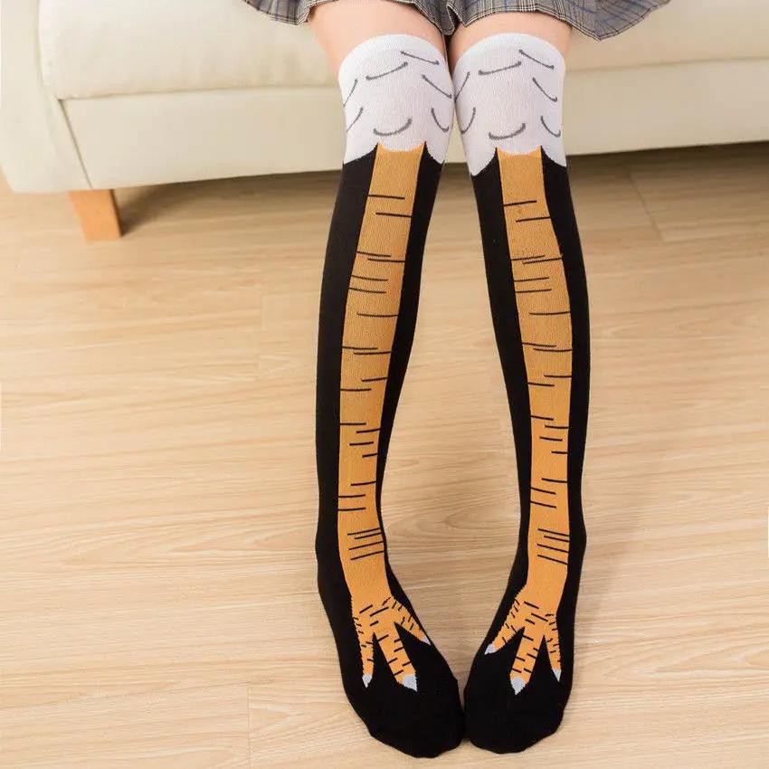 Funny Chicken Paw Stocking Over-knee 50/70cm Pressure Long Stocking for Women Pe