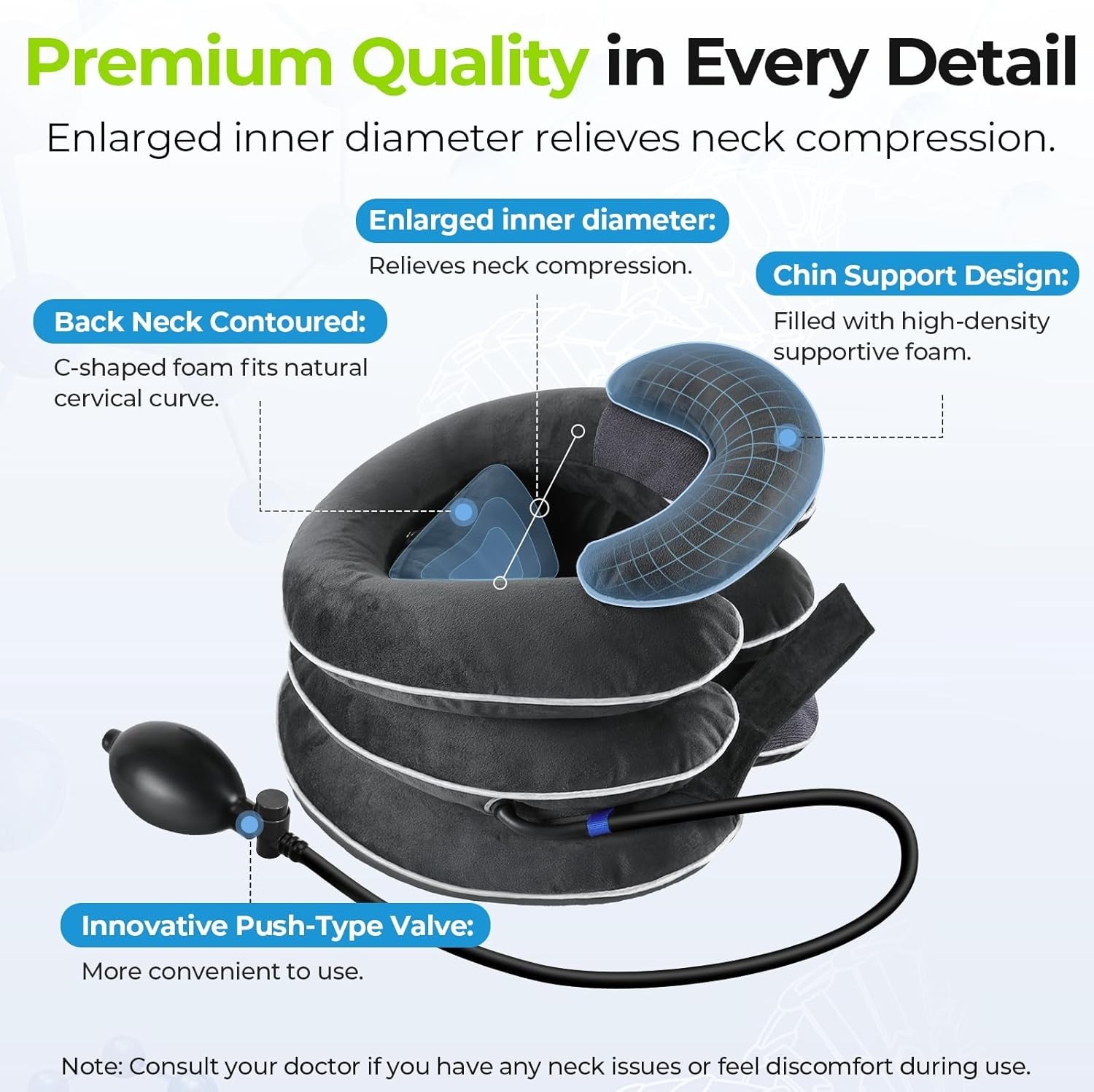 Neck Stretcher Cervical Traction Device – Neck Pain Relief Tension Reliever, …