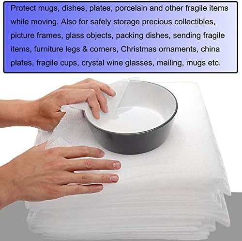 60 Pack Foam Pouches, 3 Sizes Thick Cushion Wrap Pouches Foam Wrap Sheets Packin
