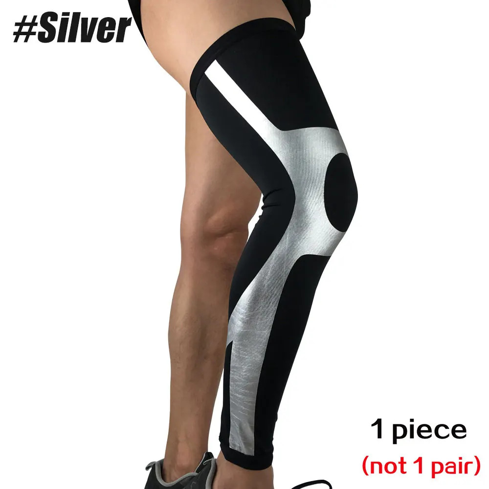 1 PC Outdoor Sport Whole Leg Compression Sleeve – Full Leg Knee Brace for Men