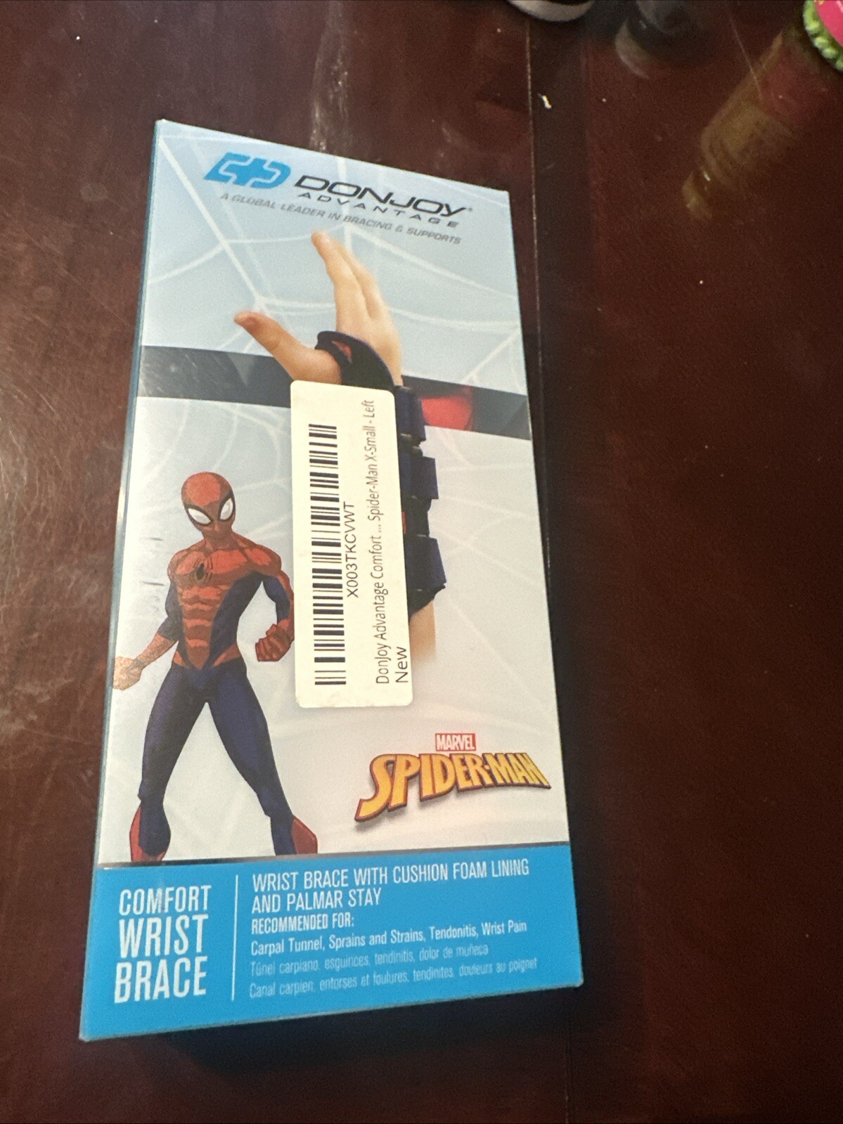 DonJoy Advantage Spider-Man Comfort Wrist Brace, Youth/Teen, Right Hand