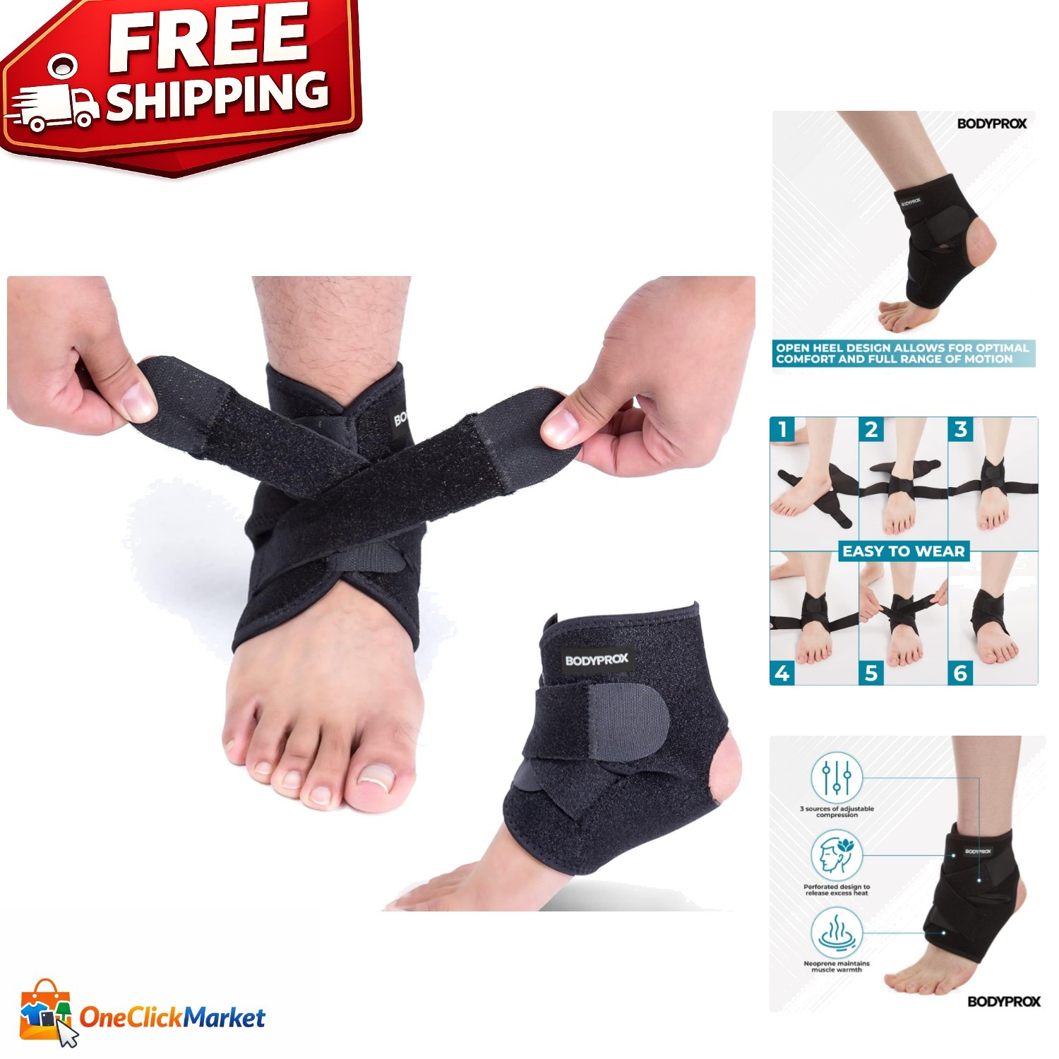 Comfortable Neoprene Ankle Sleeve – Pain Relief & Injury Prevention for Adults