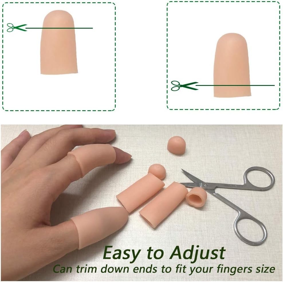 Soft Silicone Finger Protectors – 10 Count for Pain Relief & Daily Activities