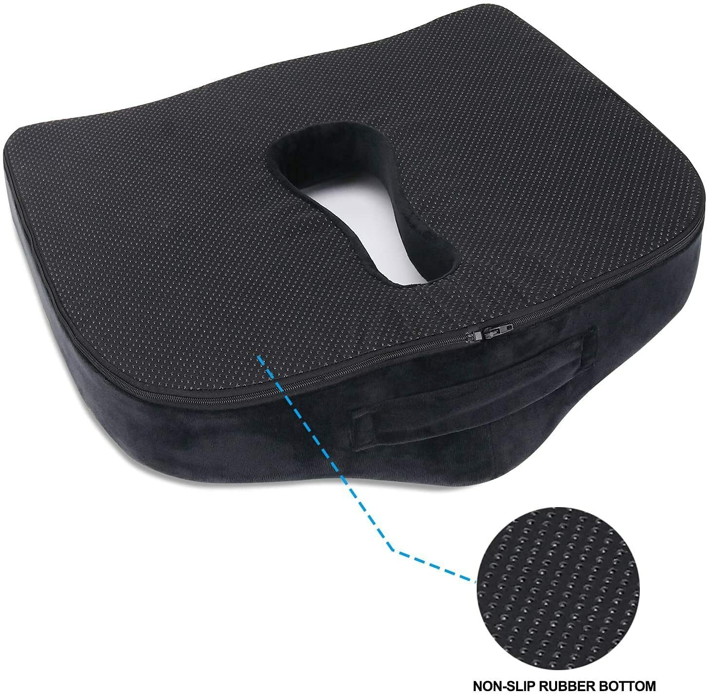 SnugPad Memory Foam Seat Cushion Pillows Office Chair Car Back Pain Relief