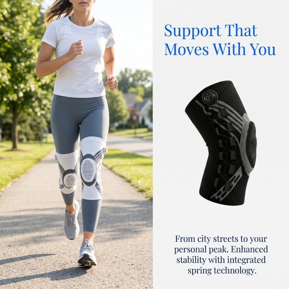 Knee Brace Knee Compression Sleeve Professional Sports Silicone Knee Support