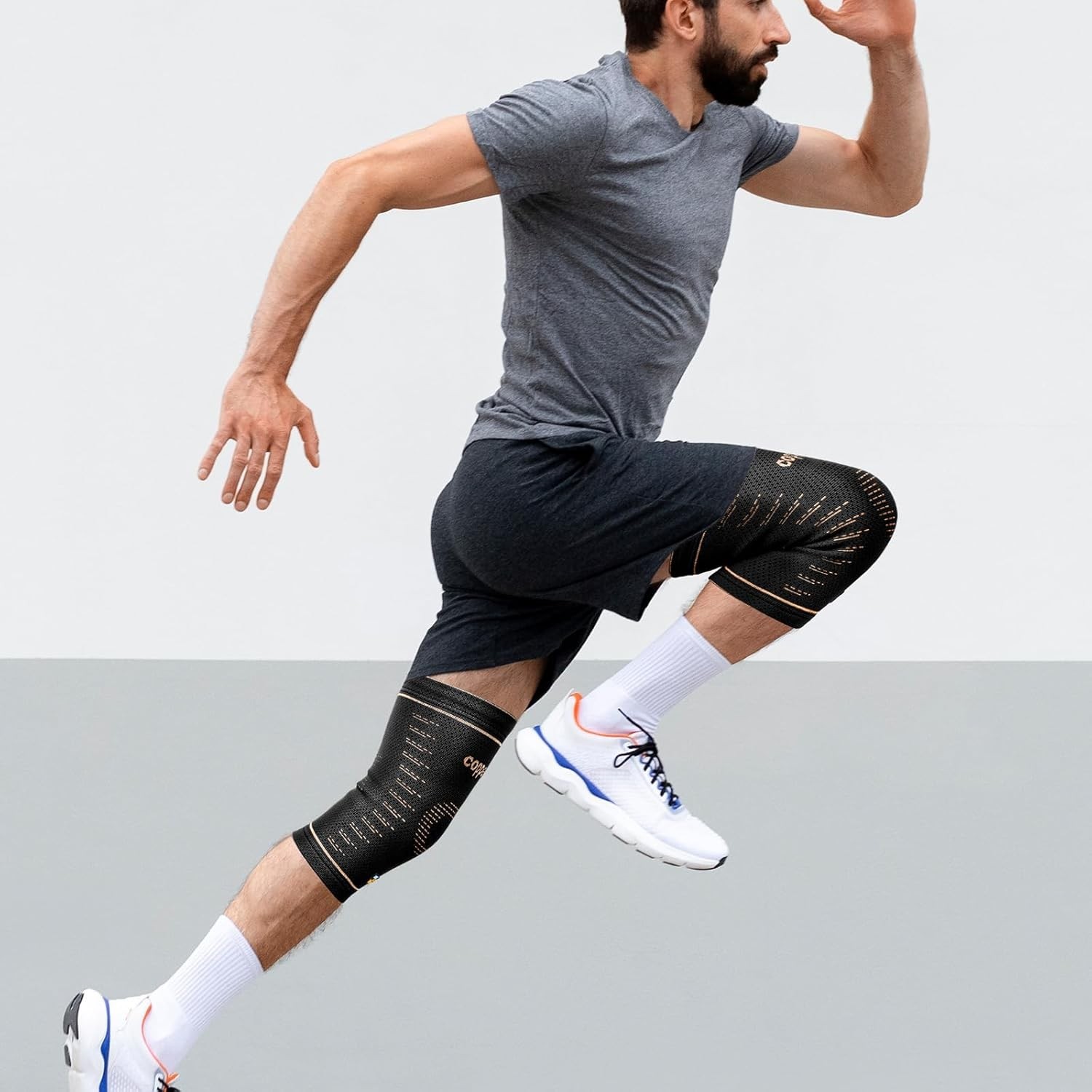 Copper Knee Brace for Women and Men(2 Pack) -knee compression sleeves for Art…