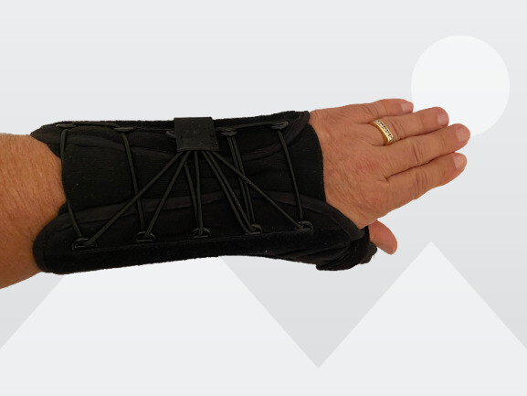 Adult Black Universal Left Hand Wrist Thumb Quick-Fit Support Splint Brace