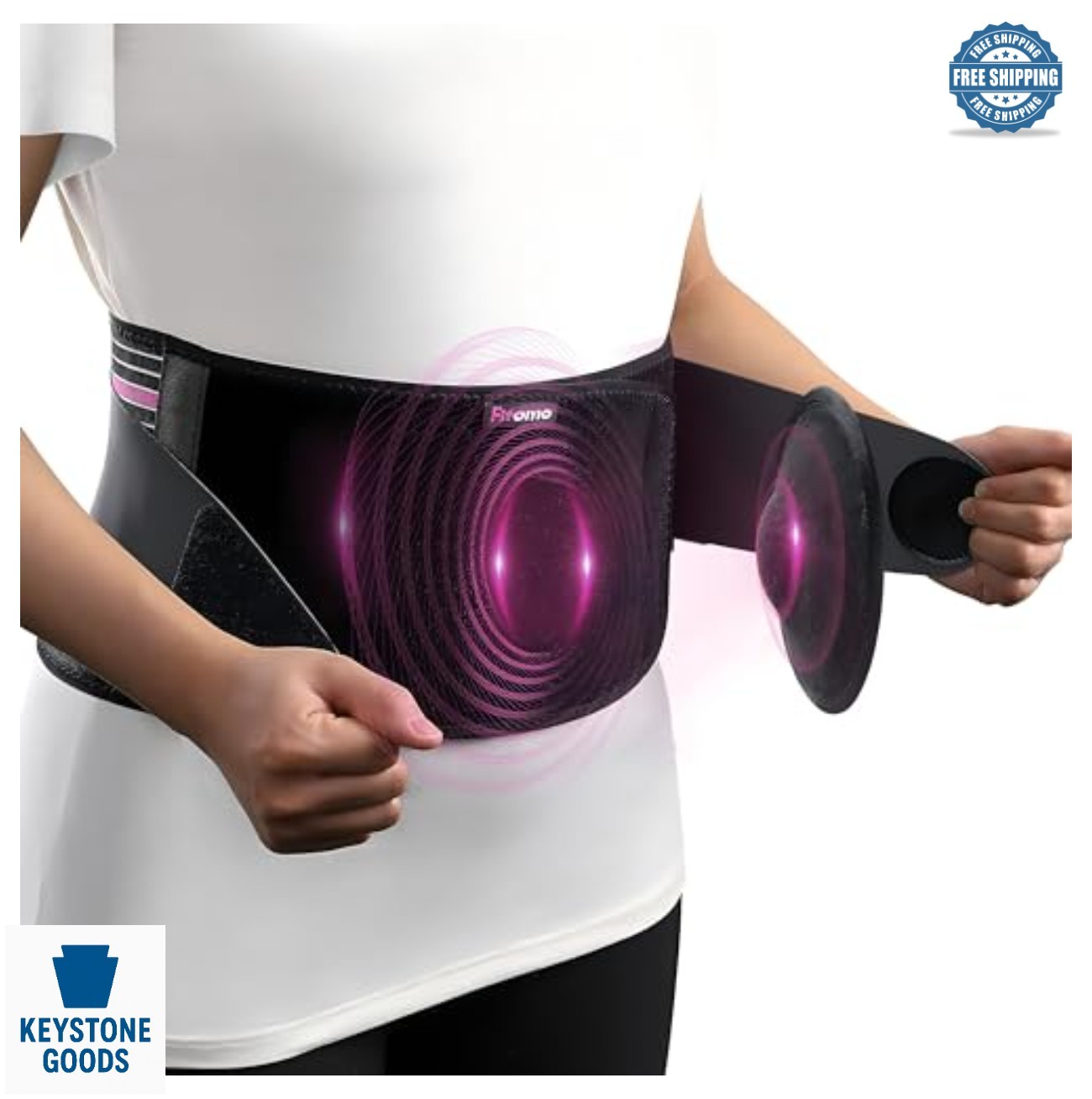 Umbilical Hernia Belt L XL Adjustable 3D Support Pad Abdominal Binder for Men