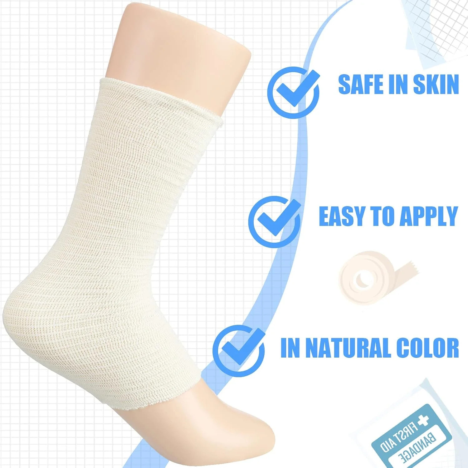 Tondiamo Cotton Tubular Stockinette Gauze Roll Tubular Arm Stocking Elastic Leg