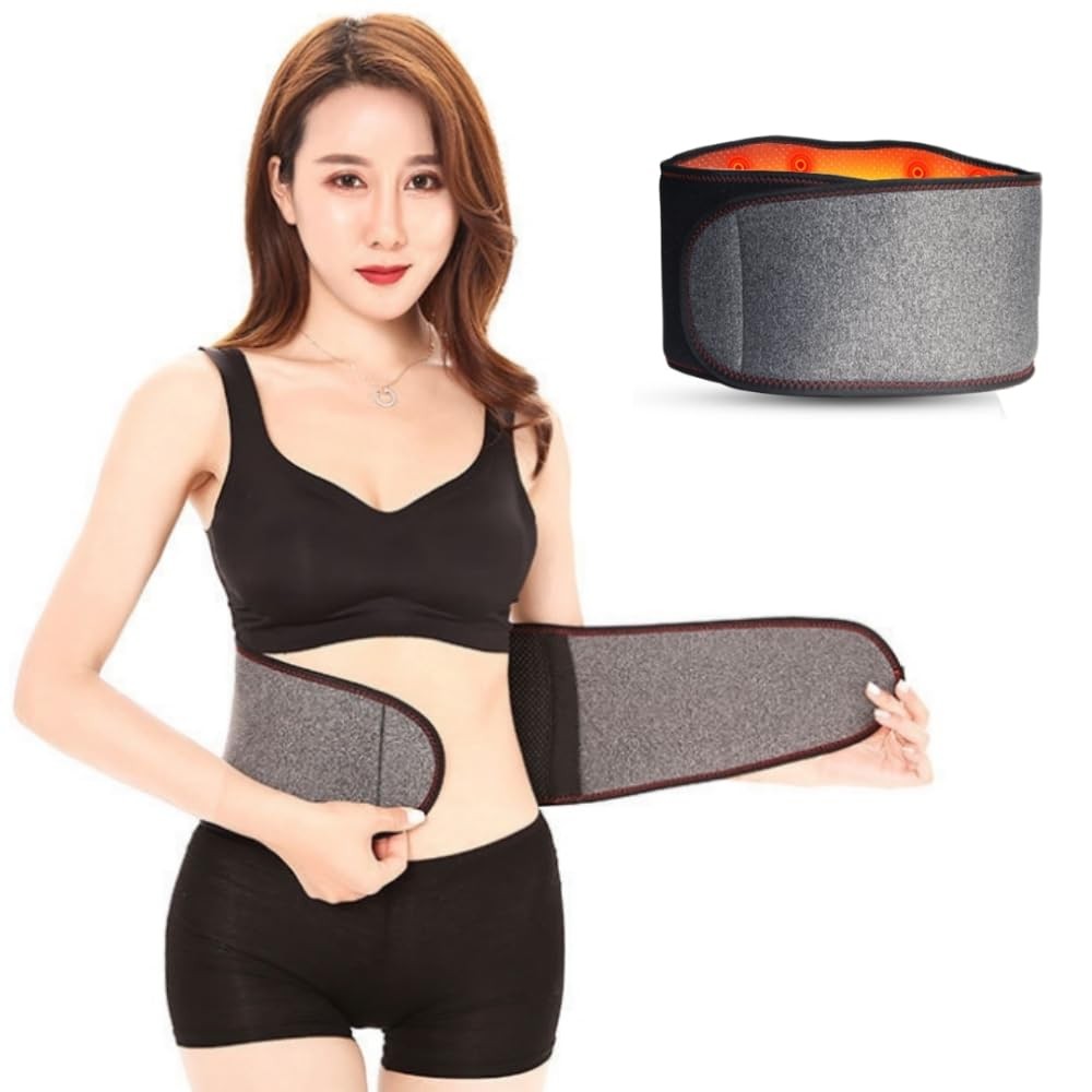 Self Heating Lower Back Brace for Men Women Magnetic Therapy Lumbar one size