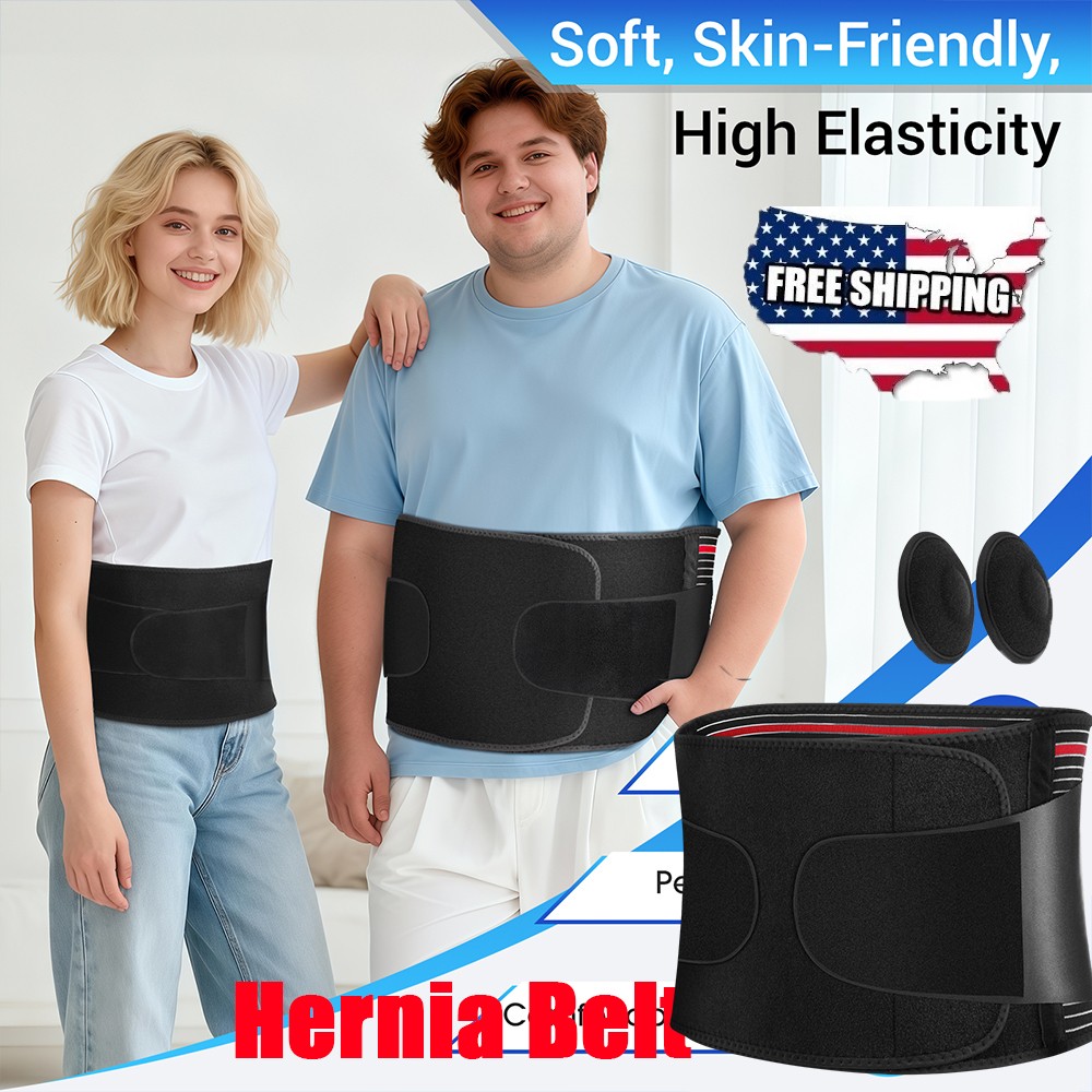 Umbilical Navel Hernia Belt Abdominal Support Binder with pad for Men and Women
