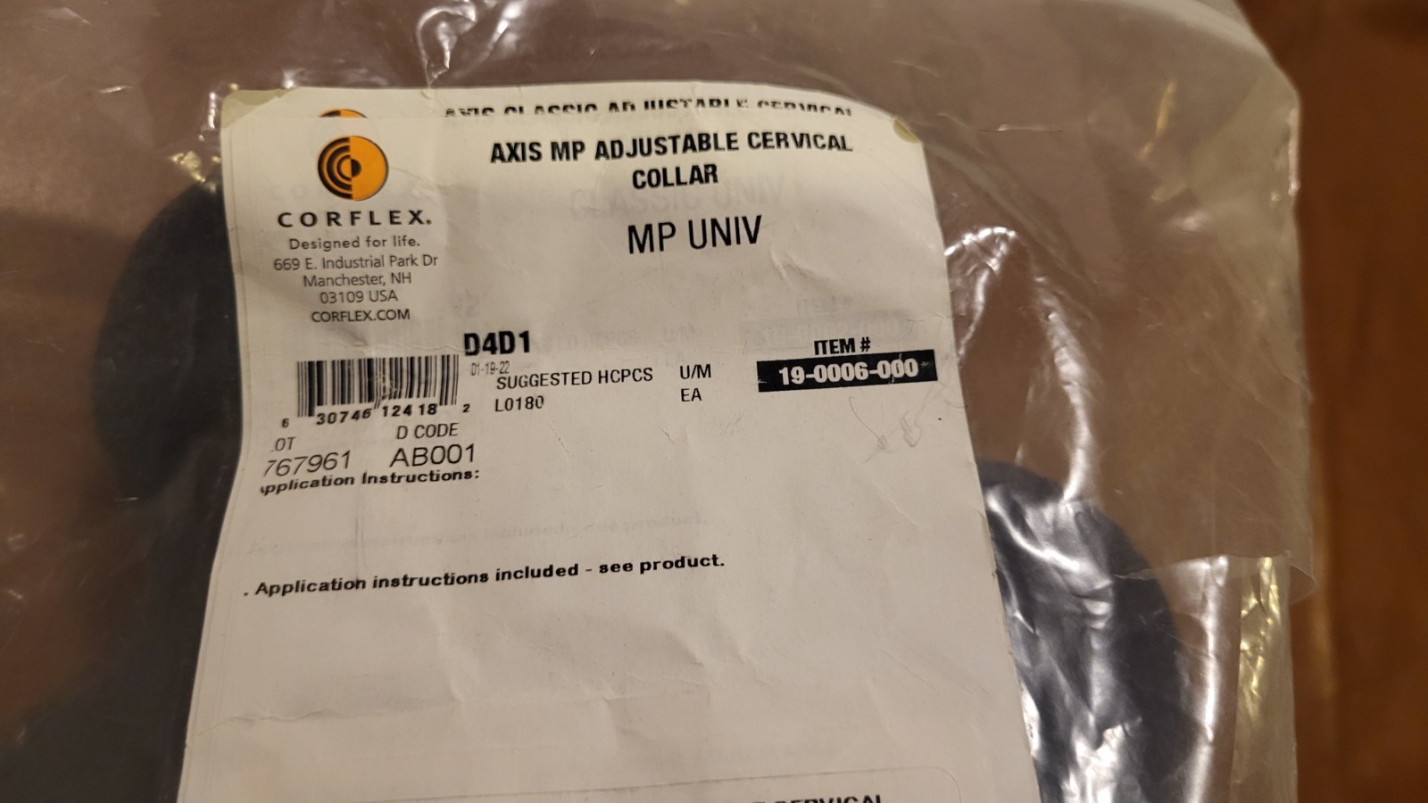COREFLEX Cervical Collar AXIS MP NEW SEALED!! ADJUSTABLE 19-0006-000