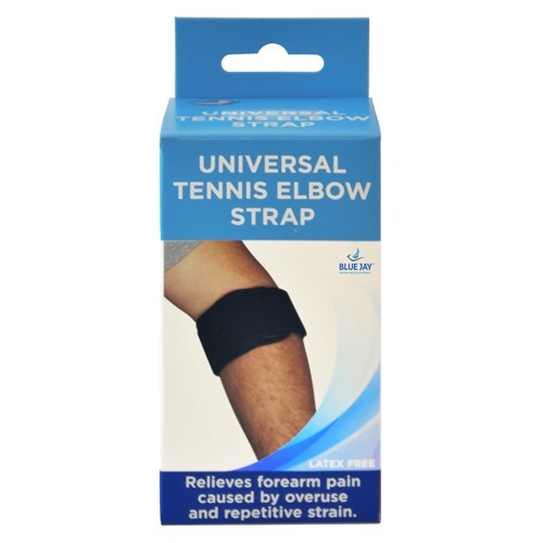 Blue Jay Black Universal Tennis/Golf Elbow Strap Adjustable Compression Support