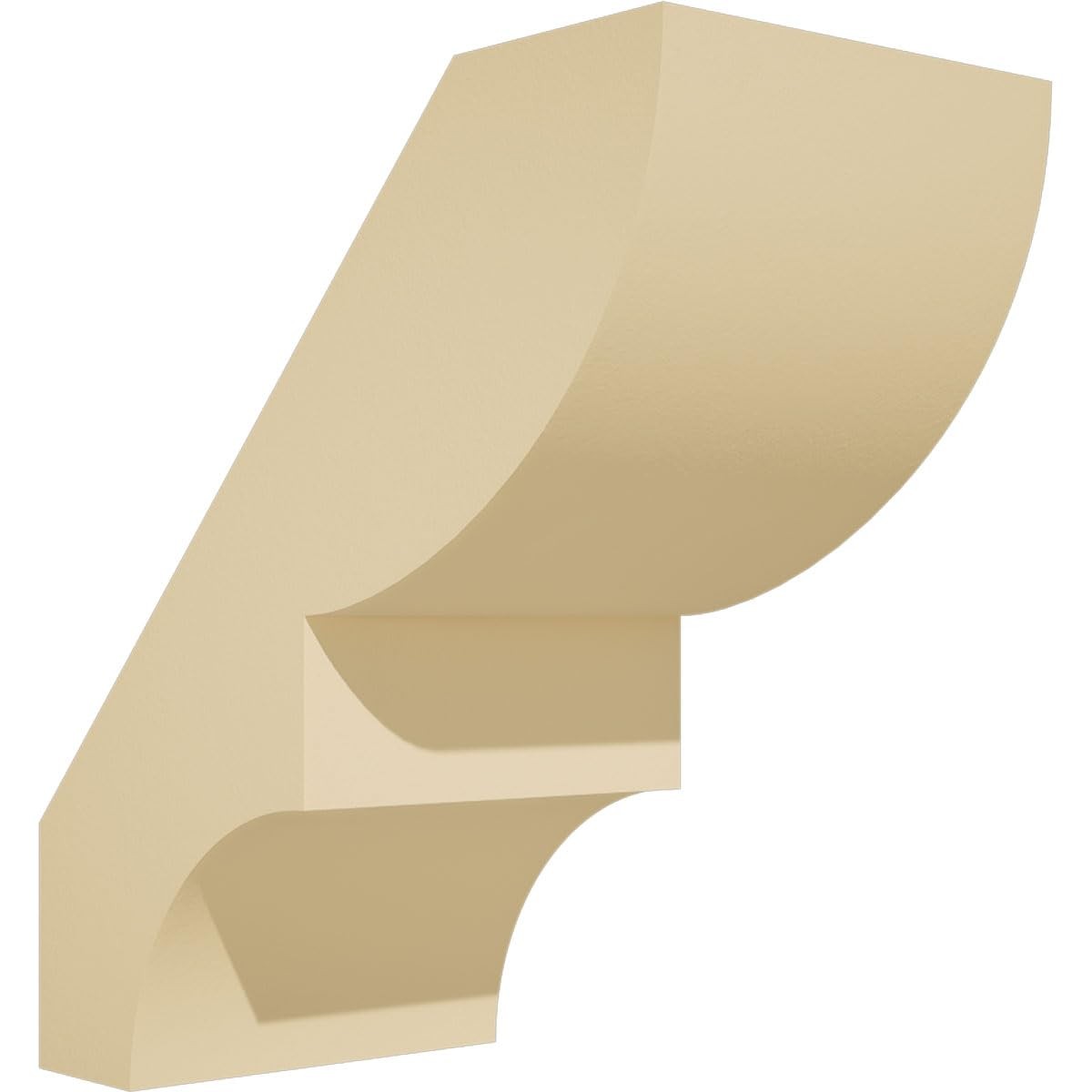 Ekena Millwork 3W X 6D X 6H Ridgewood Signature Urethane Knee Brace Premiumd Tan
