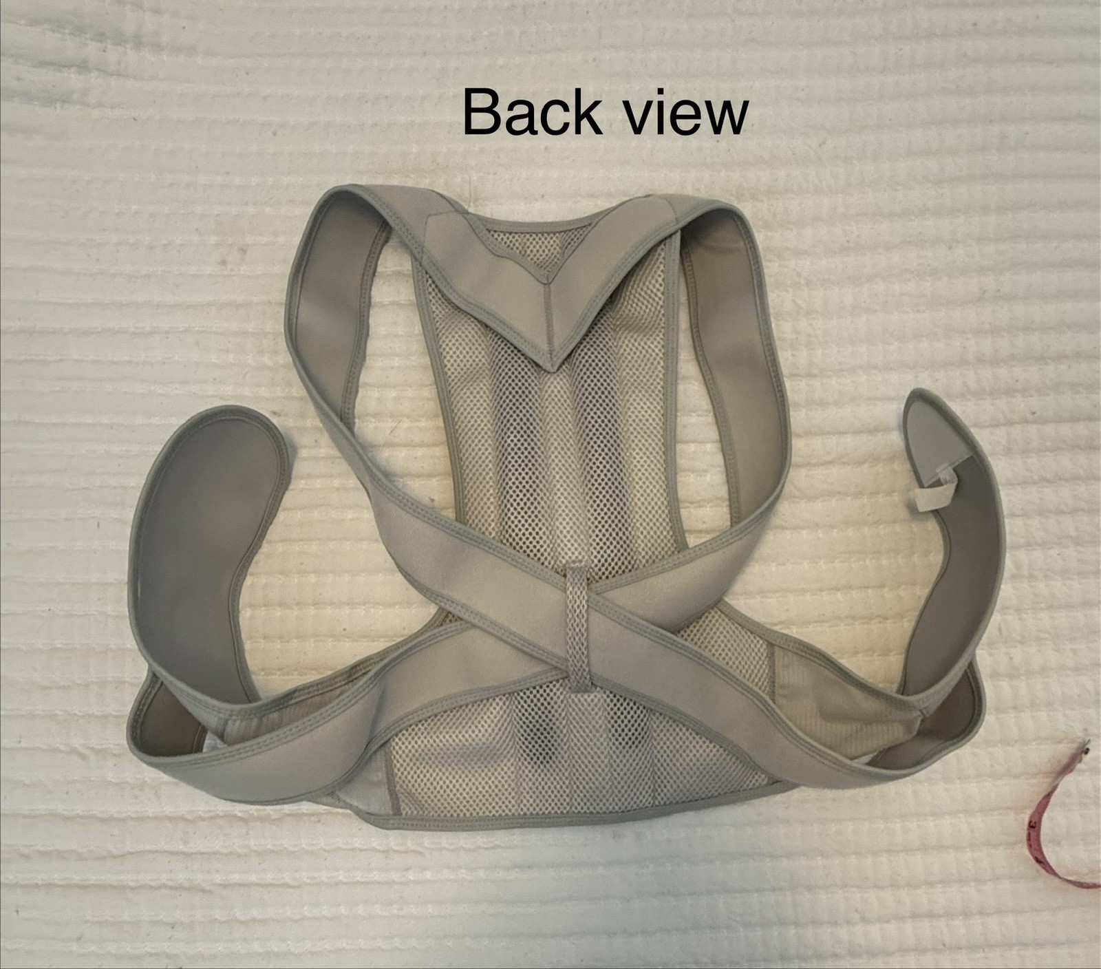 Posture Corrector Back Brace Size M Adjustable Shoulder Support Gray Neoprene