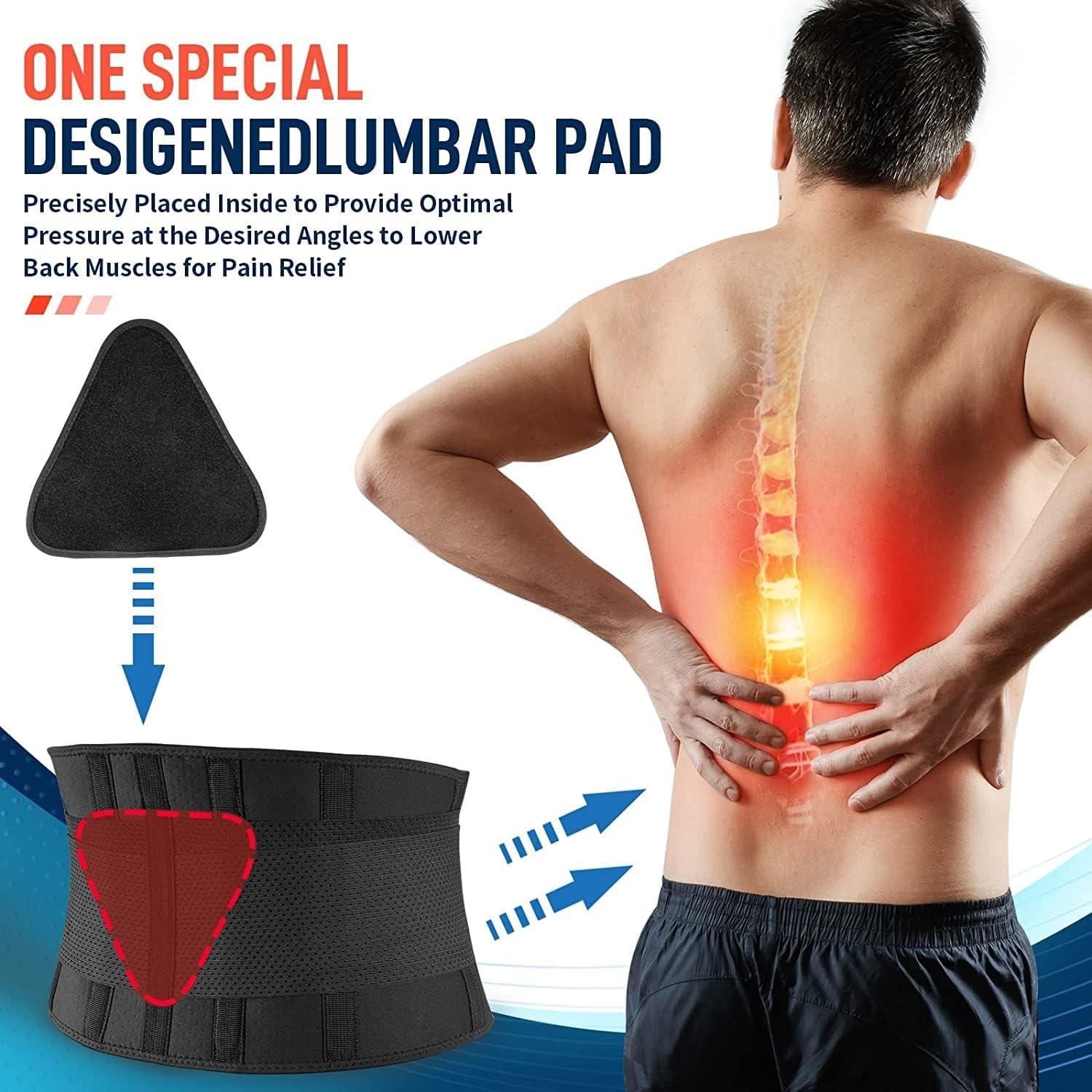 Back Brace for Lower Back Pain, Back Support Belt for Women & Men, Breathable…