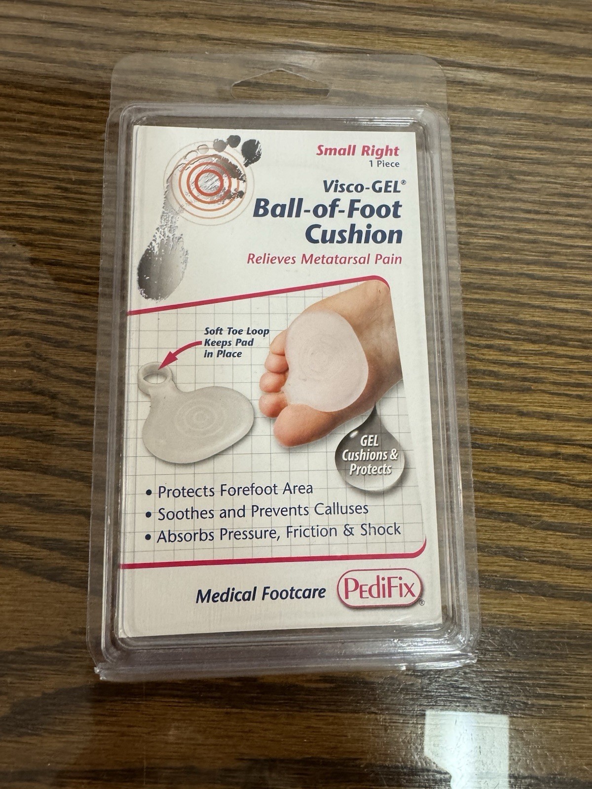 PEDIFIX Visco GEL Ball Of Foot cushion Small Right Women Men