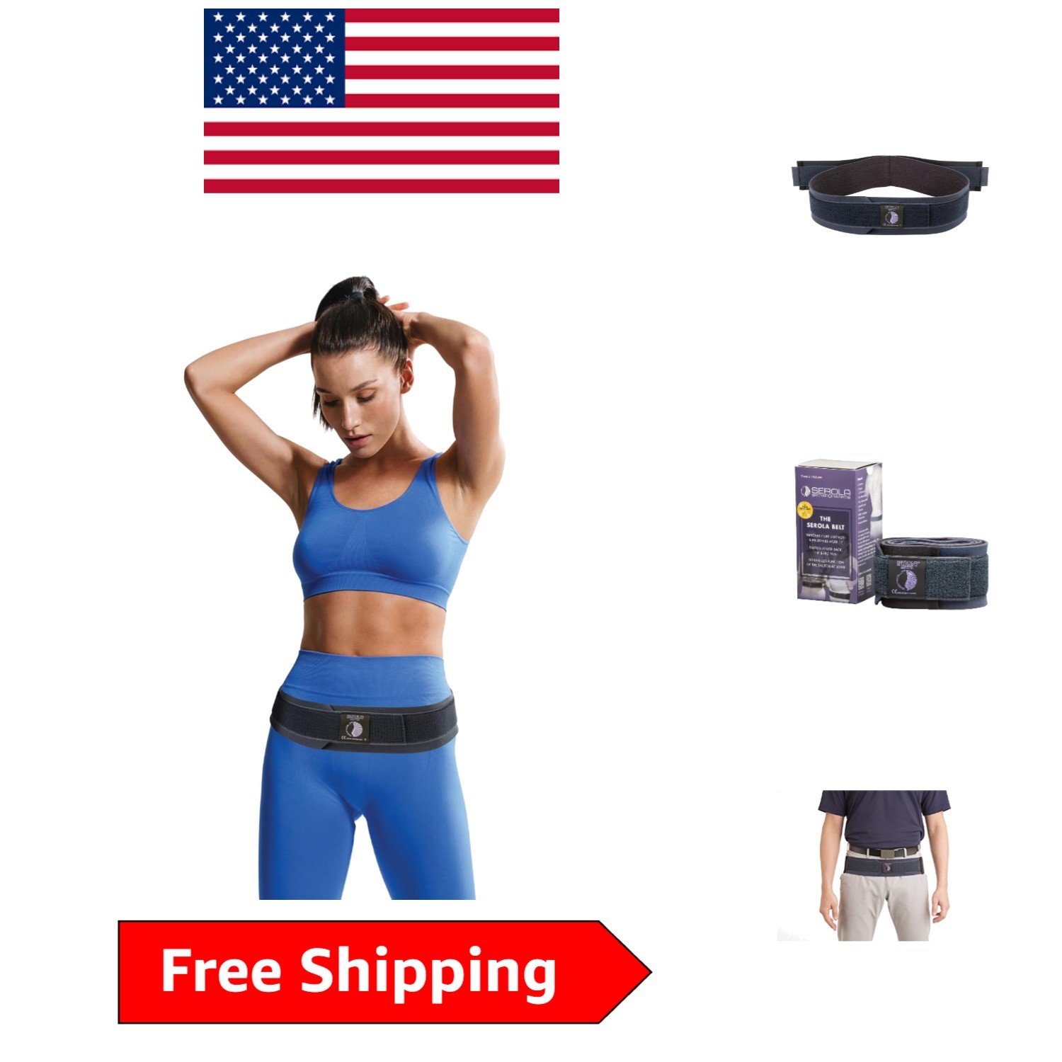 Breathable Sacroiliac Belt for Sciatica & Joint Support – Size Small (30”-34”)