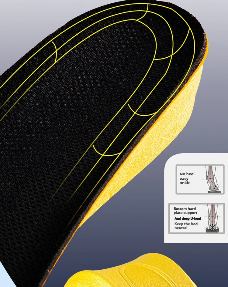 2Pcs/4Pcs New Comfortable Shock-absorbing Insole 1.5-3.5cm Height-increasing Ins