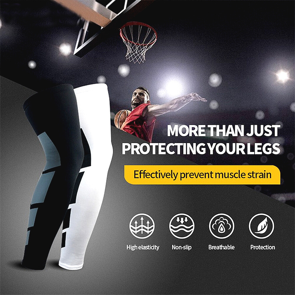 Full Leg Knee Support Compression Sleeve Brace Running Pain Relief Men Women US