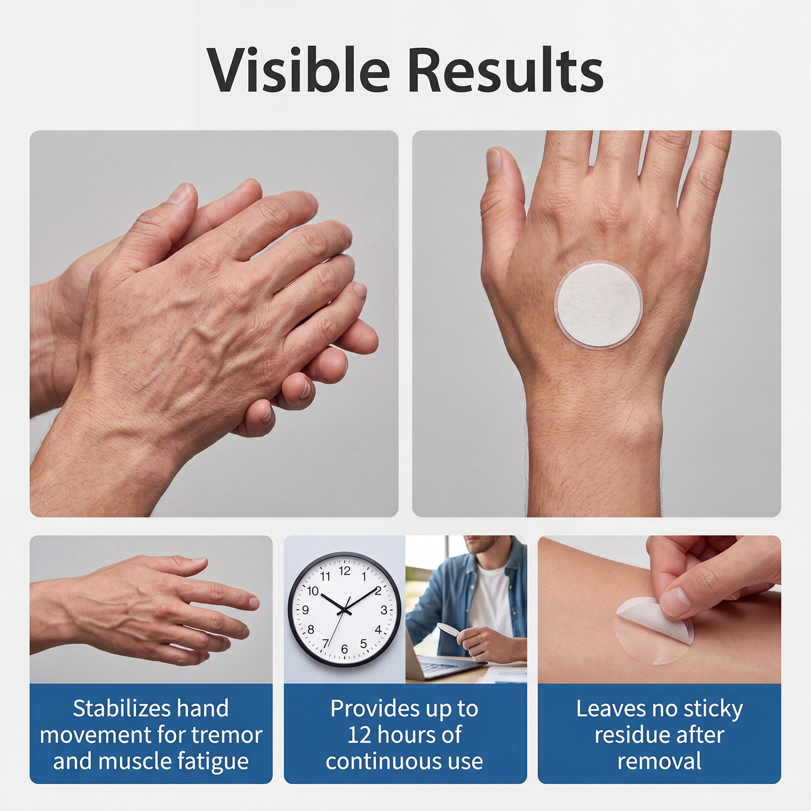 Steadyhands Tremor Steady Patch, Control Hands Control Patch – Hand Stabilizer