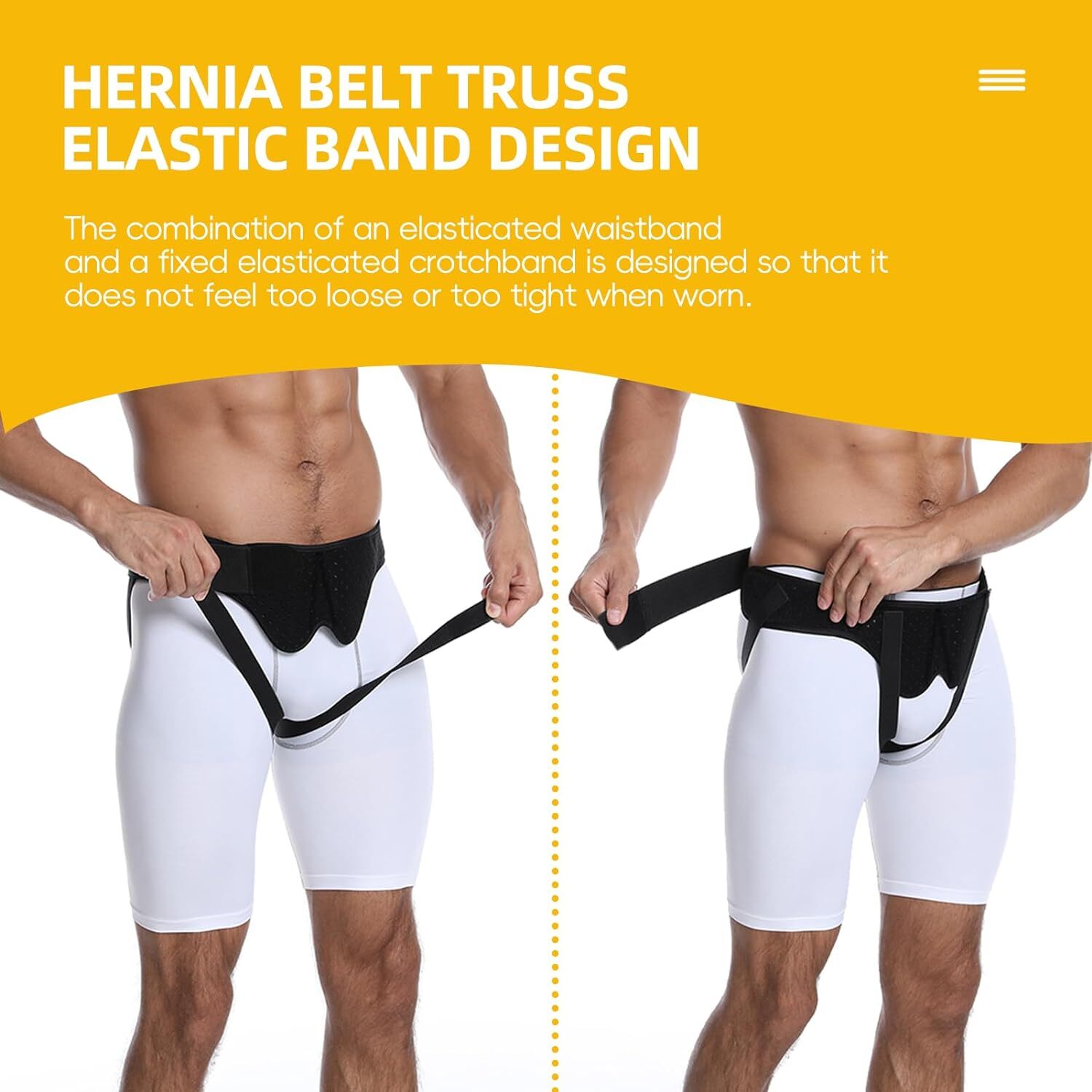 Double Inguinal Groin Hernia Support Belt Truss Brace for Men Women Pain Relief