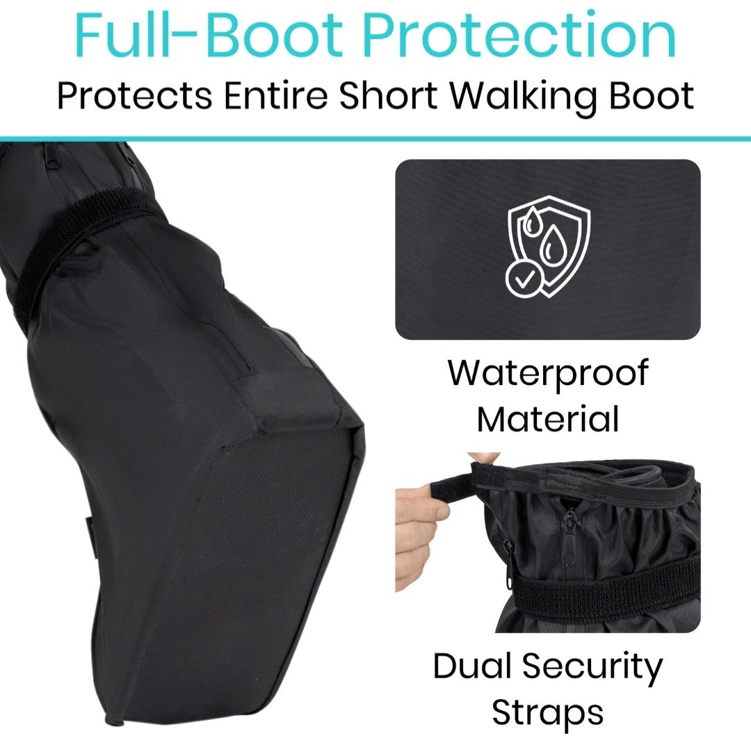 New Vive Walking Boot Cover Waterproof – for Medical Orthopedic Brace & Cast. XS