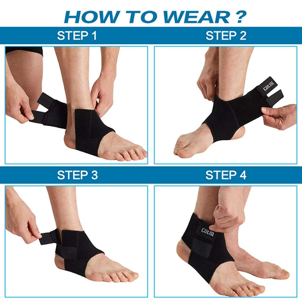 Neoprene Breathable Adjustable Ankle Brace Support Sprain Running Basketball
