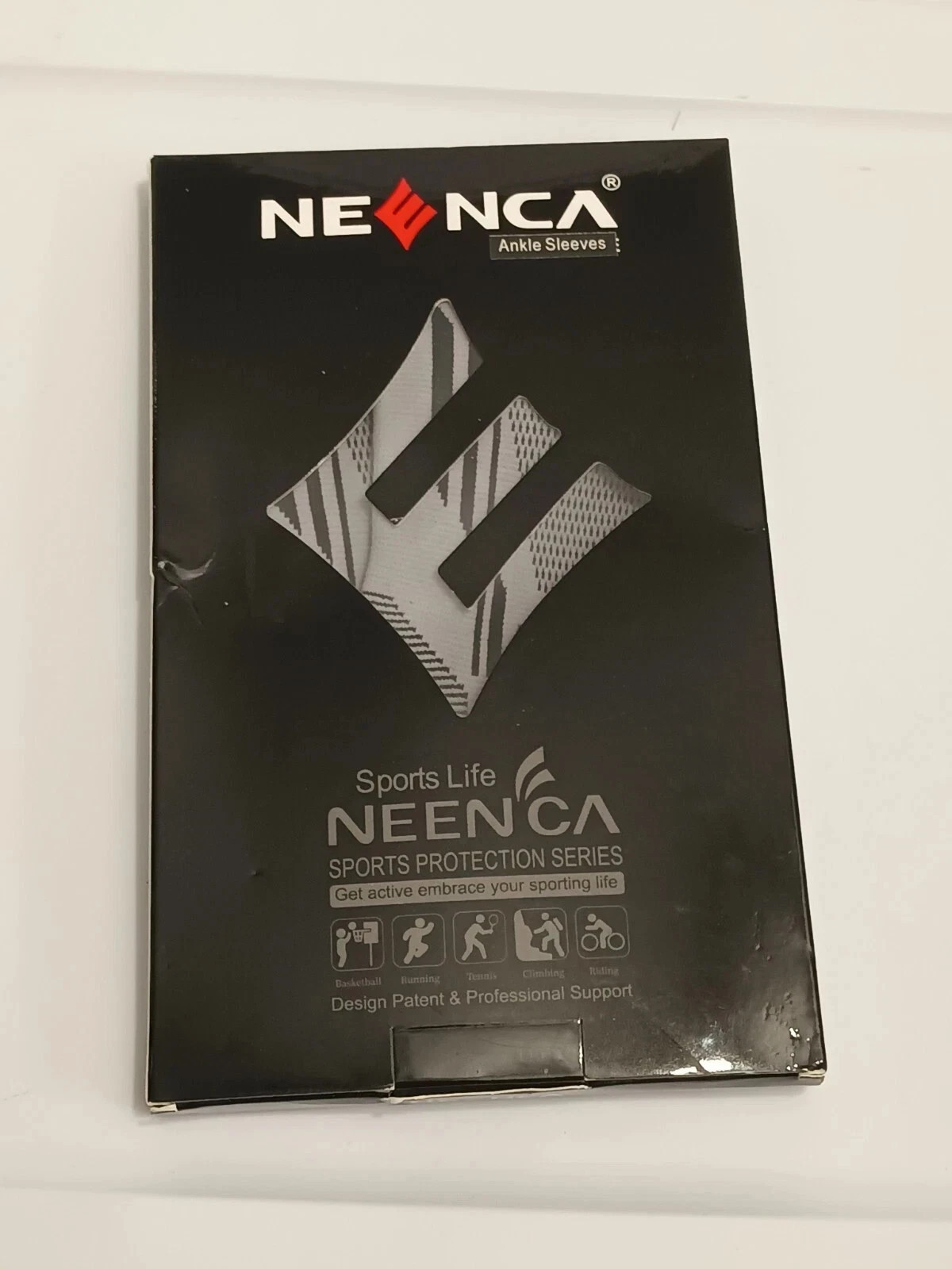 2 PACK – NEENCA Ankle Brace Compression Sleeves – Grey/Black – Small