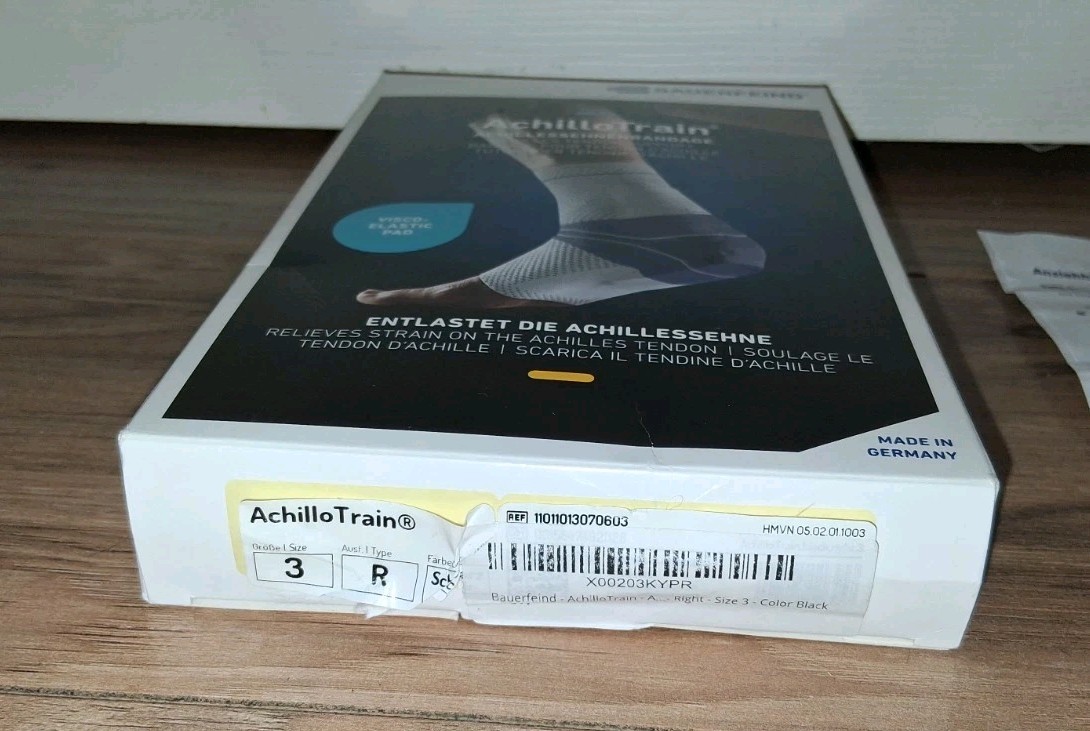 Bauerfeind AchilloTrain Achilles Sehnen Bandage Tendon Support Size 3 Titan READ